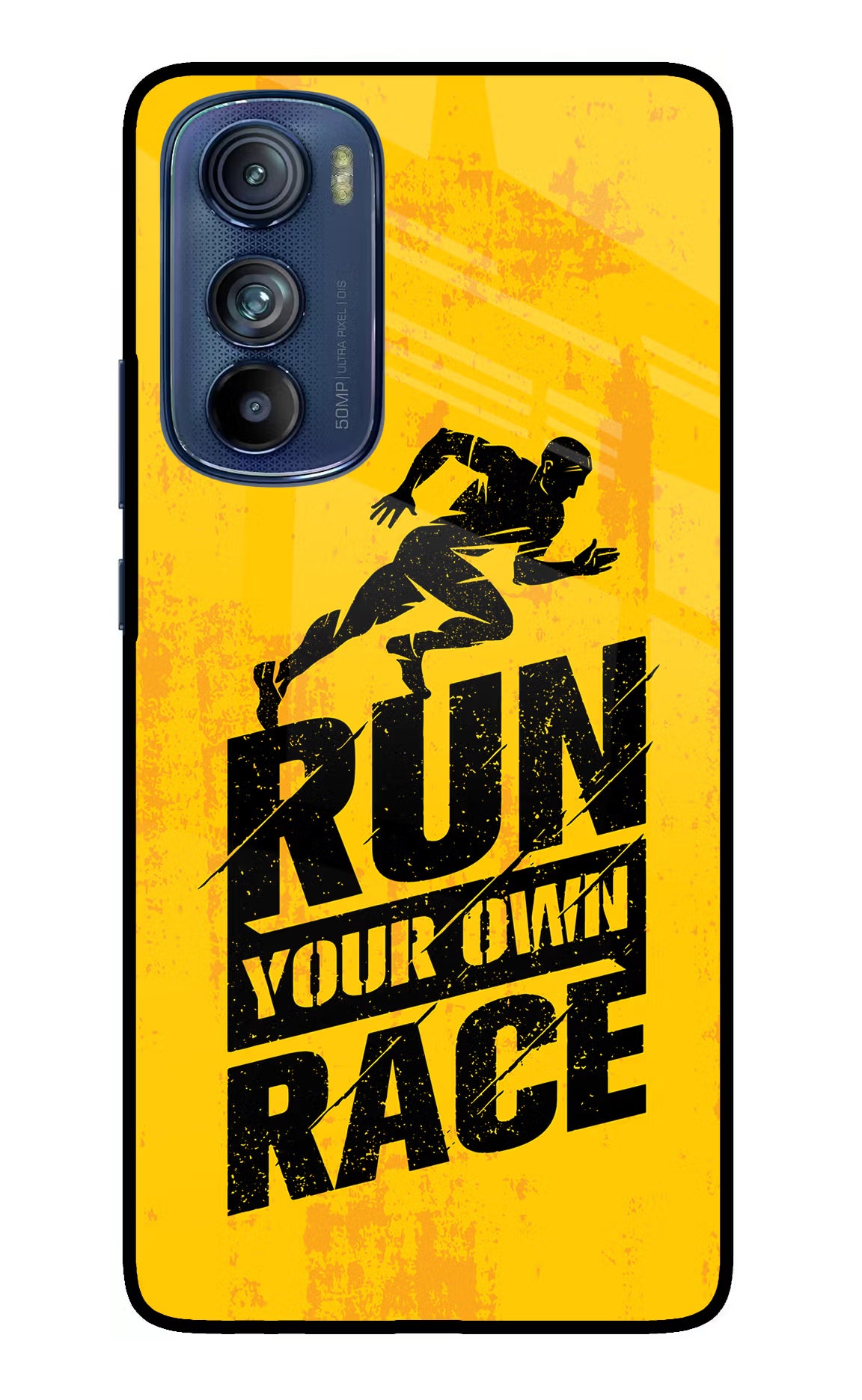 Run Your Own Race Moto Edge 30 Glass Case - Run Your Own Race Moto Edge 30 Glass Case Run Your Own Race Moto Edge 30 Glass Case