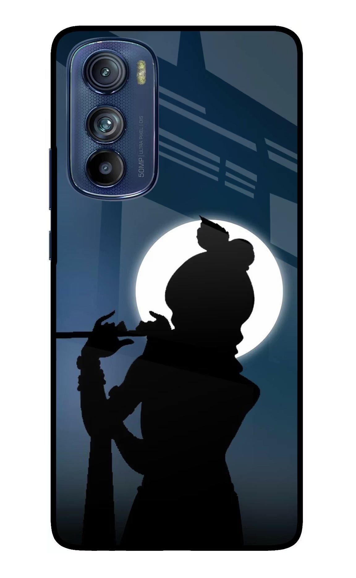 Shri Krishna Silhouette Moto Edge 30 Glass Case - Shri Krishna Silhouette Moto Edge 30 Glass Case Shri Krishna Silhouette Moto Edge 30 Glass Case