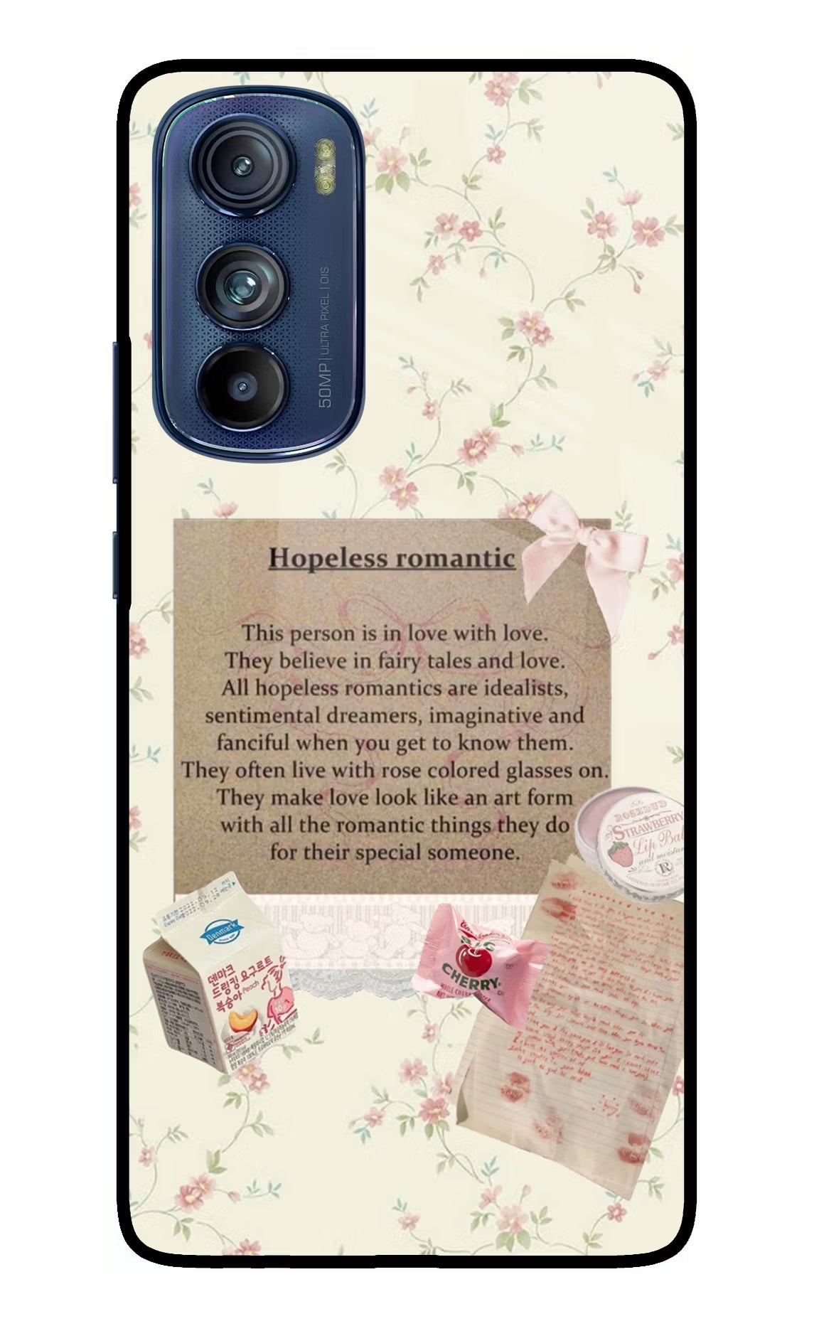 Hopeless Romantic Moto Edge 30 Glass Case - Hopeless Romantic Moto Edge 30 Glass Case Hopeless Romantic Moto Edge 30 Glass Case