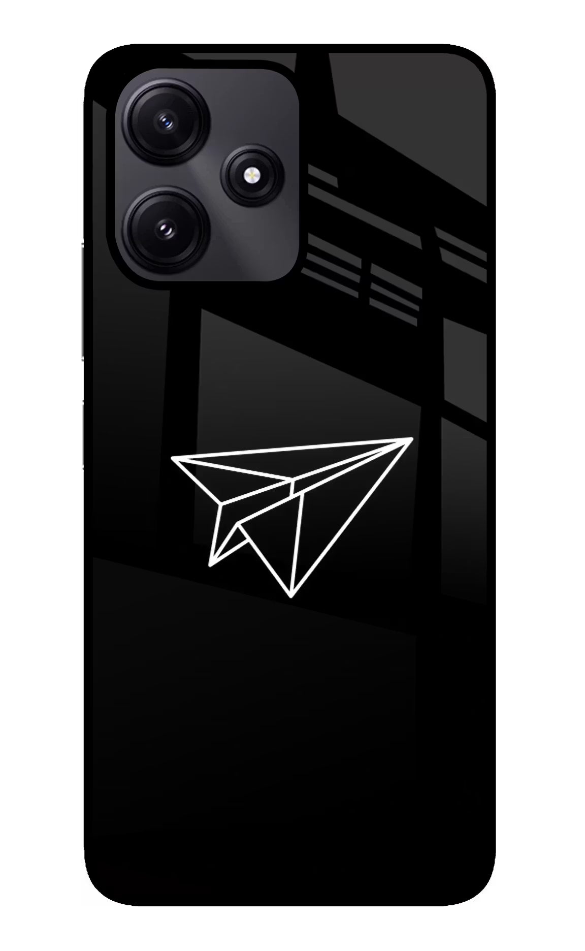 Paper Plane White Poco M6 Pro 5G Glass Case - Paper Plane White Poco M6 Pro 5G Glass Case Paper Plane White Poco M6 Pro 5G Glass Case