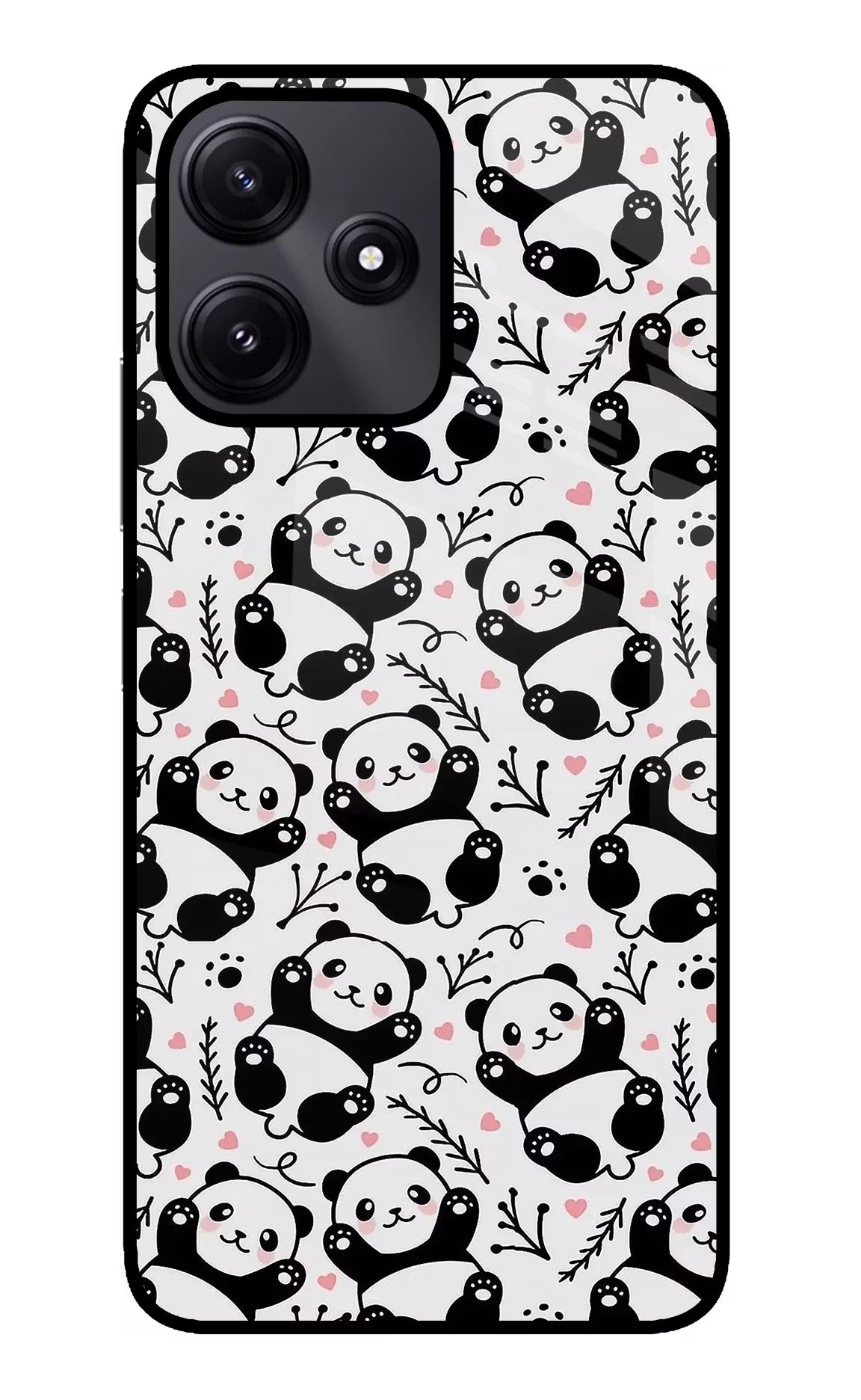 Cute Panda Poco M6 Pro 5G Glass Case - Cute Panda Poco M6 Pro 5G Glass Case Cute Panda Poco M6 Pro 5G Glass Case