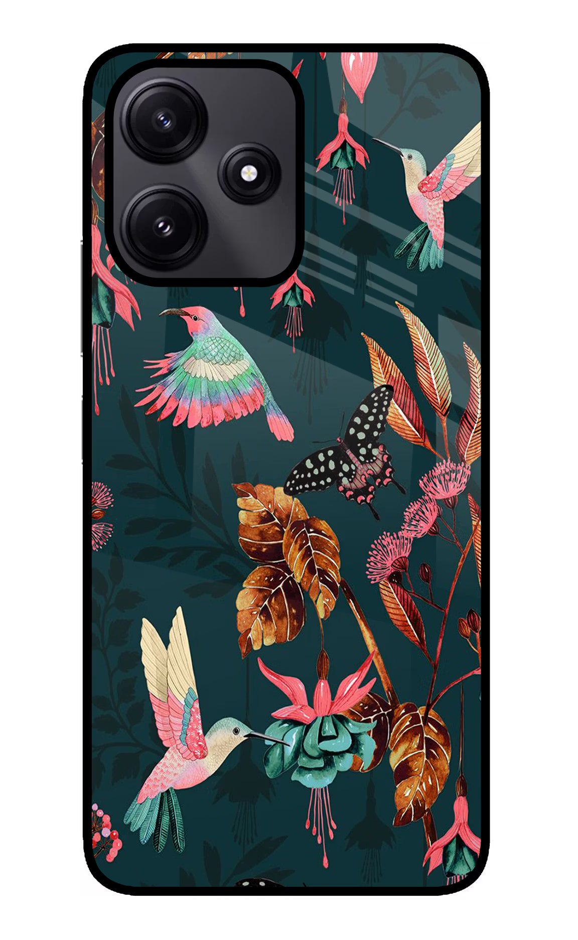 Birds Poco M6 Pro 5G Glass Case - Birds Poco M6 Pro 5G Glass Case Birds Poco M6 Pro 5G Glass Case