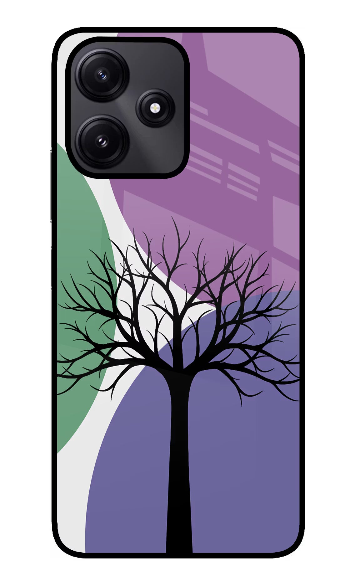 Tree Art Poco M6 Pro 5G Glass Case - Tree Art Poco M6 Pro 5G Glass Case Tree Art Poco M6 Pro 5G Glass Case