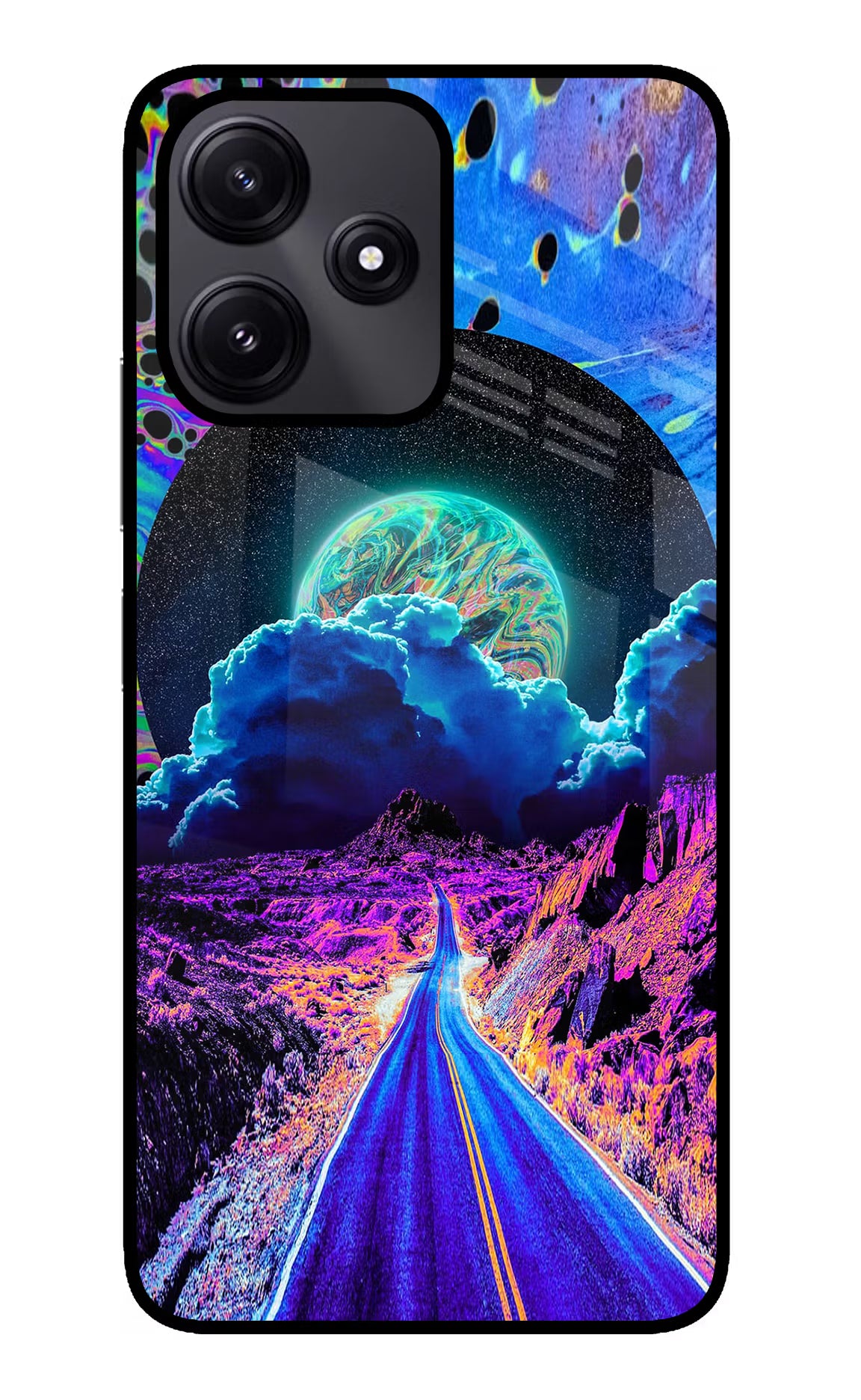 Psychedelic Painting Poco M6 Pro 5G Glass Case - Psychedelic Painting Poco M6 Pro 5G Glass Case Psychedelic Painting Poco M6 Pro 5G Glass Case