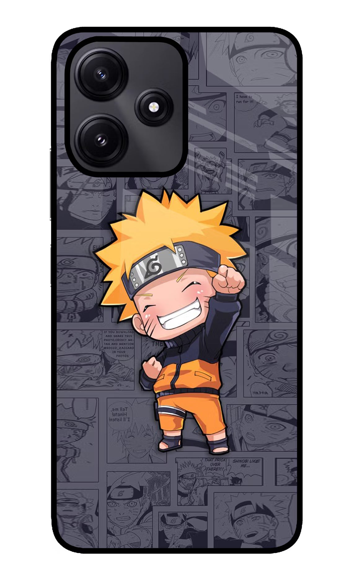 Chota Naruto Poco M6 Pro 5G Back Cover - Chota Naruto Poco M6 Pro 5G Glass Case Back Cover by Casekaro Chota Naruto Poco M6 Pro 5G Glass Case Back Cover by Casekaro