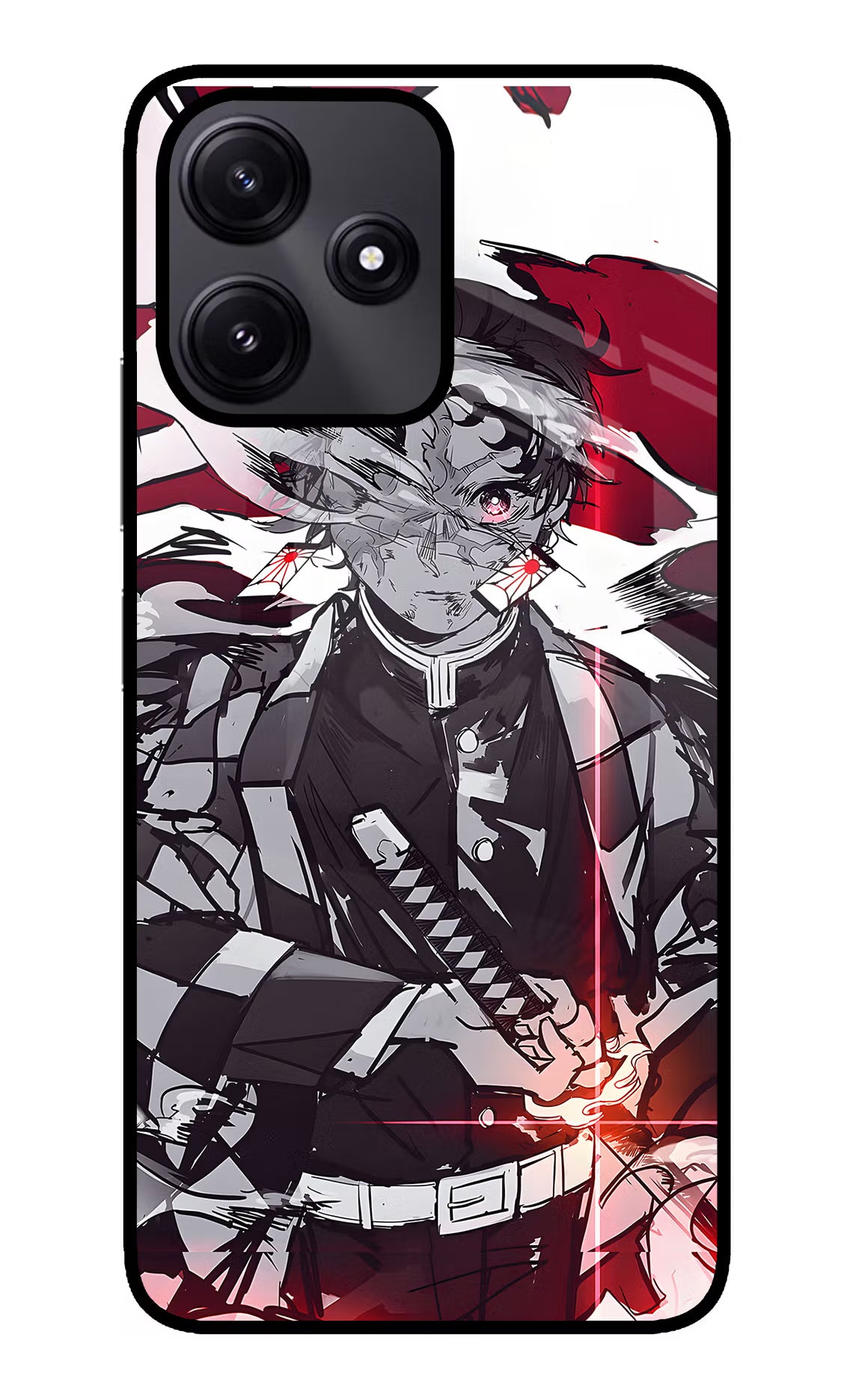 Demon Slayer Poco M6 Pro 5G Glass Case - Demon Slayer Poco M6 Pro 5G Glass Case Demon Slayer Poco M6 Pro 5G Glass Case