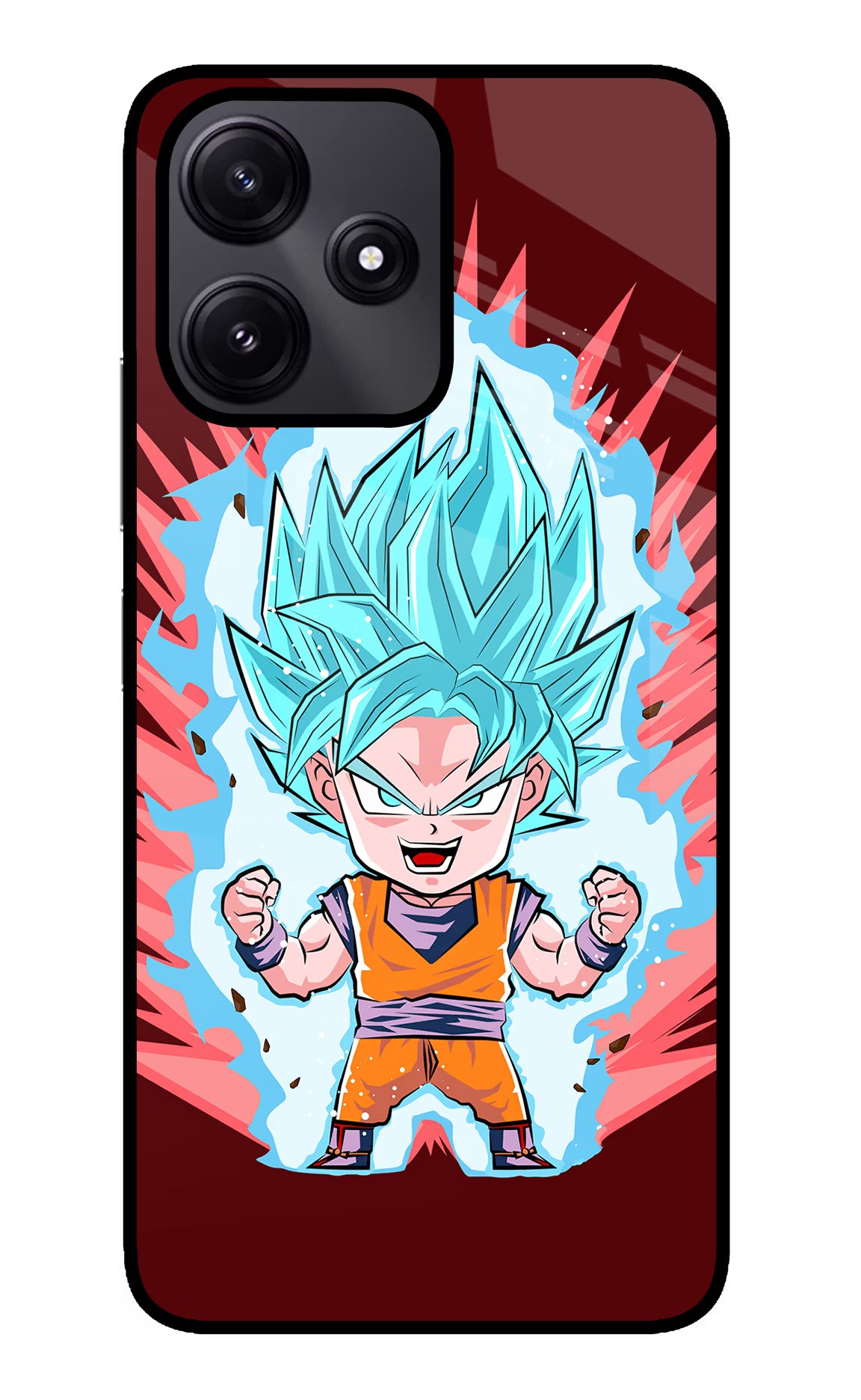 Goku Little Poco M6 Pro 5G Glass Case - Goku Little Poco M6 Pro 5G Glass Case Goku Little Poco M6 Pro 5G Glass Case