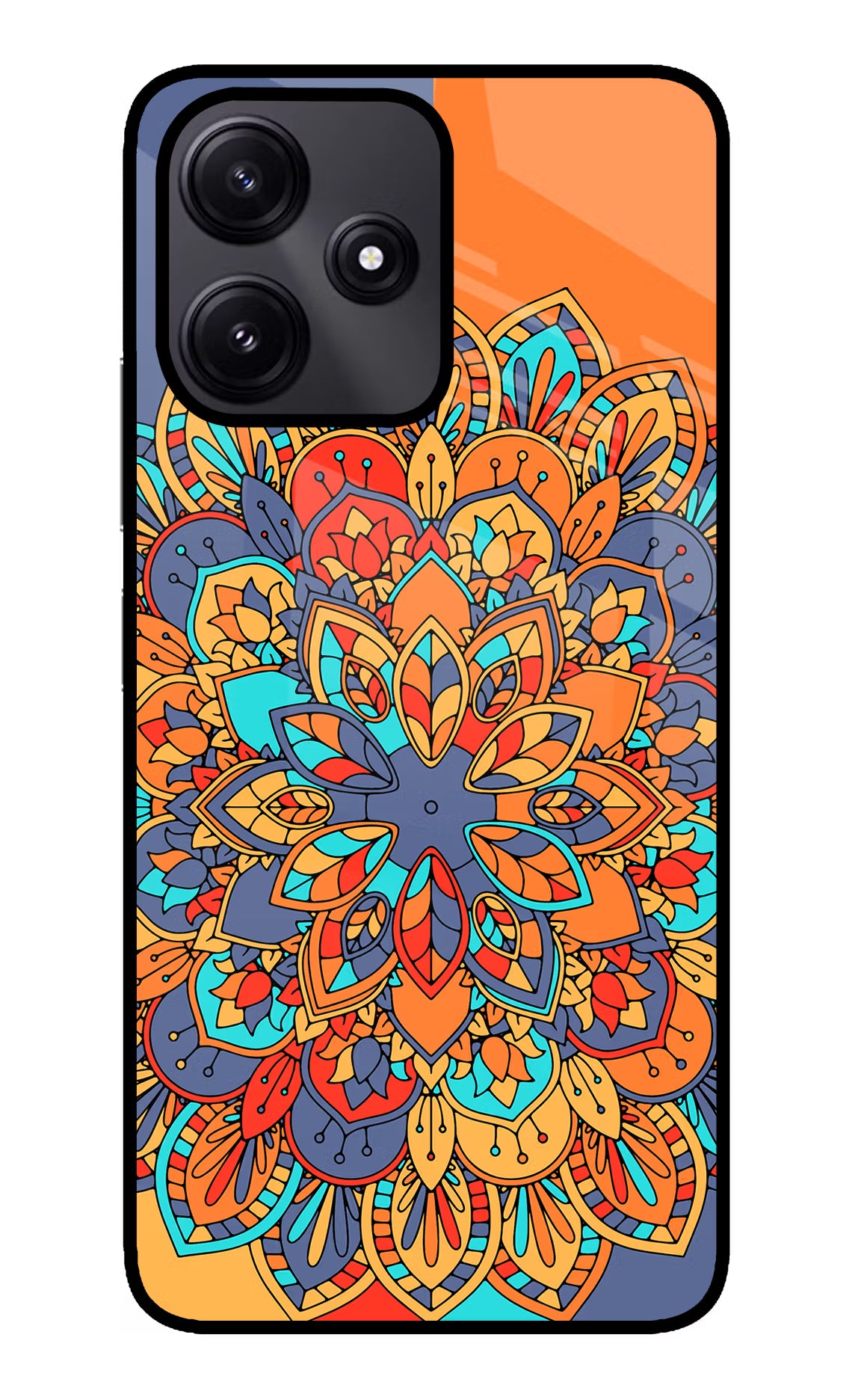 Color Mandala Poco M6 Pro 5G Glass Case - Color Mandala Poco M6 Pro 5G Glass Case Color Mandala Poco M6 Pro 5G Glass Case