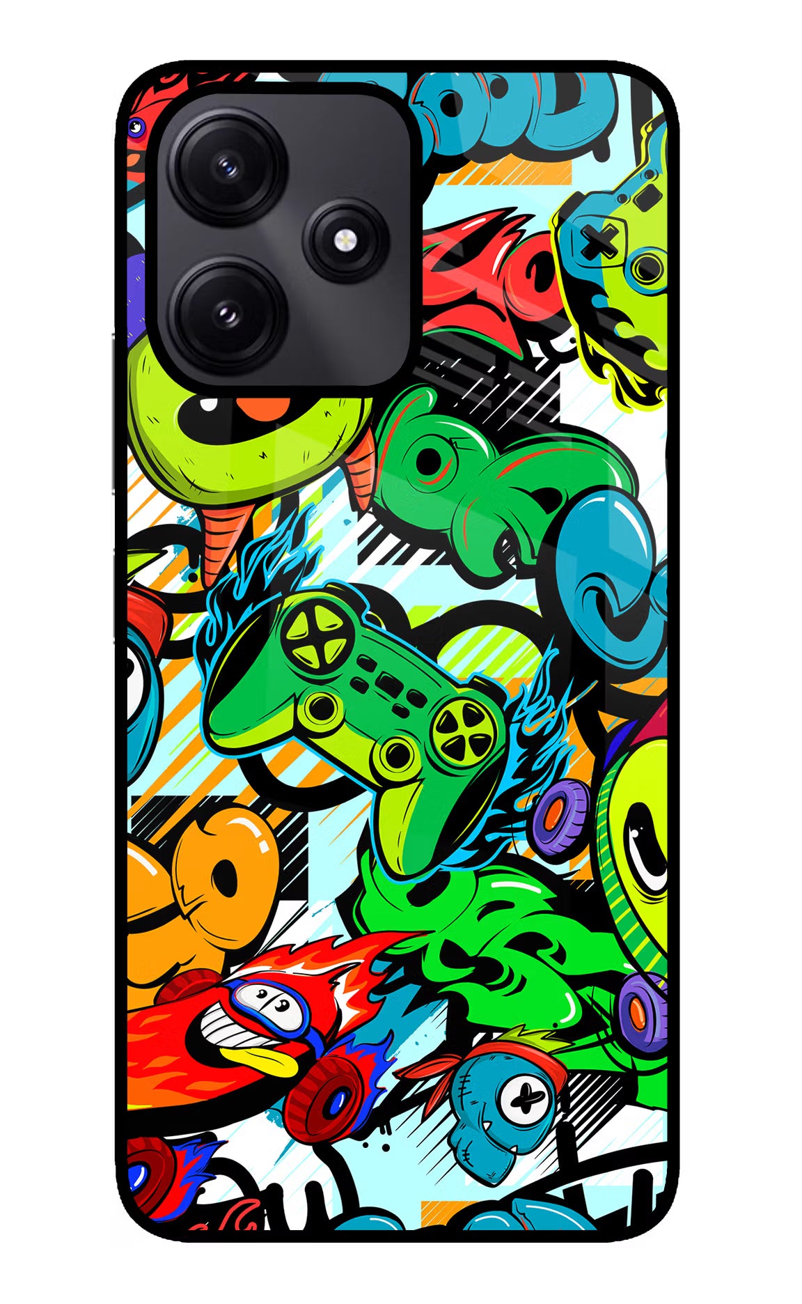 Game Doodle Poco M6 Pro 5G Glass Case - Game Doodle Poco M6 Pro 5G Glass Case Game Doodle Poco M6 Pro 5G Glass Case