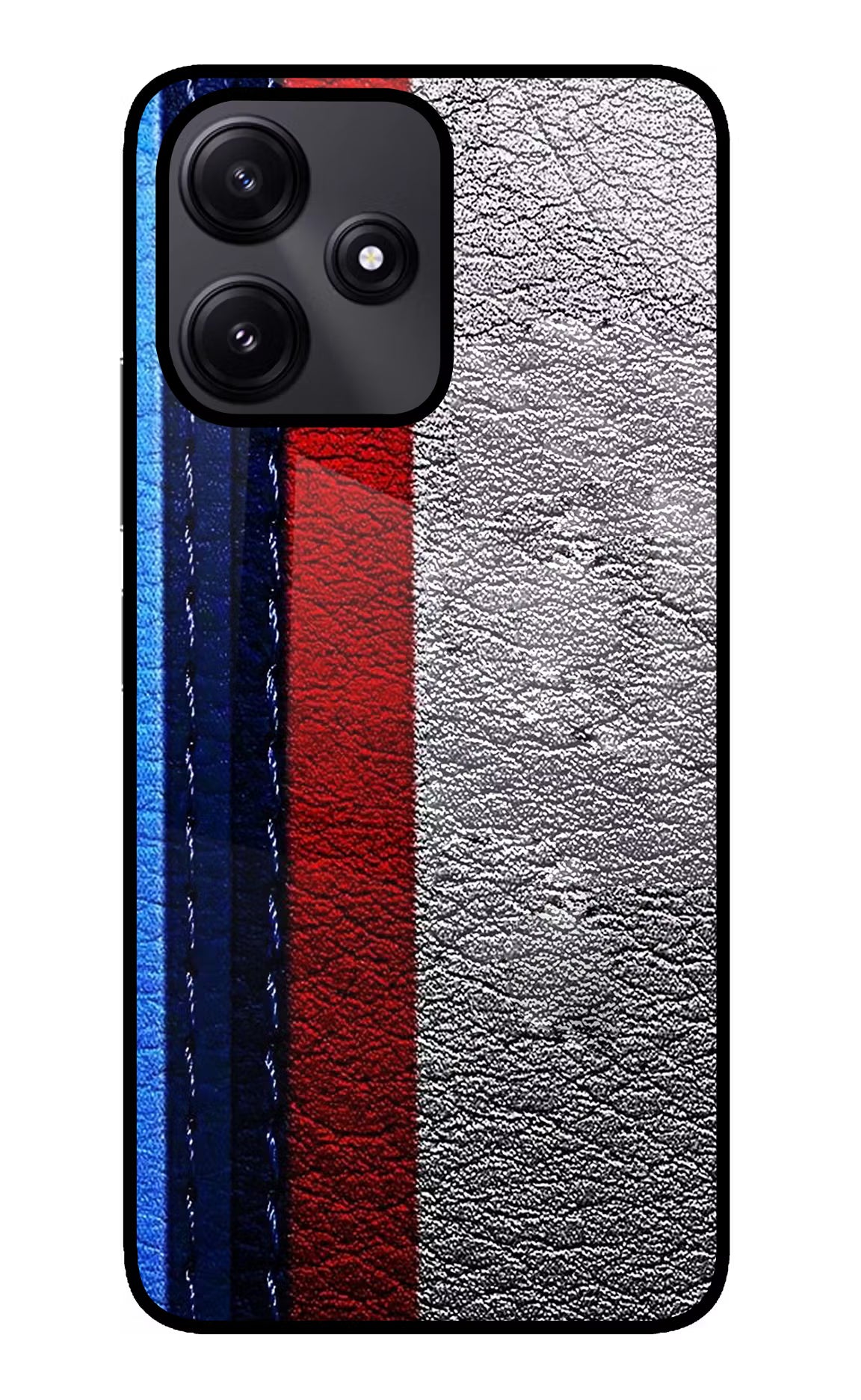 BMW Stripes Poco M6 Pro 5G Back Cover - BMW Stripes Poco M6 Pro 5G Glass Case Back Cover by Casekaro BMW Stripes Poco M6 Pro 5G Glass Case Back Cover by Casekaro