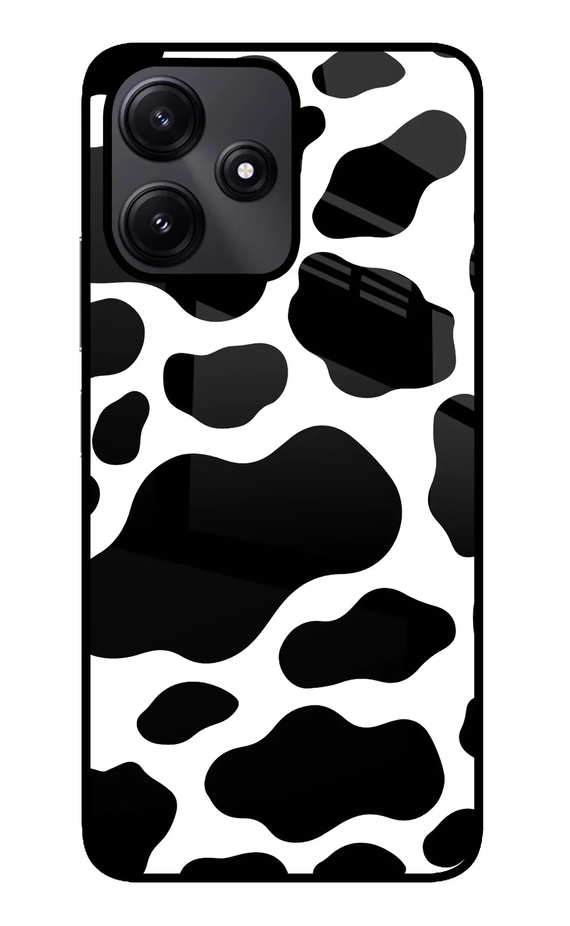 Cow Spots Poco M6 Pro 5G Glass Case - Cow Spots Poco M6 Pro 5G Glass Case Cow Spots Poco M6 Pro 5G Glass Case
