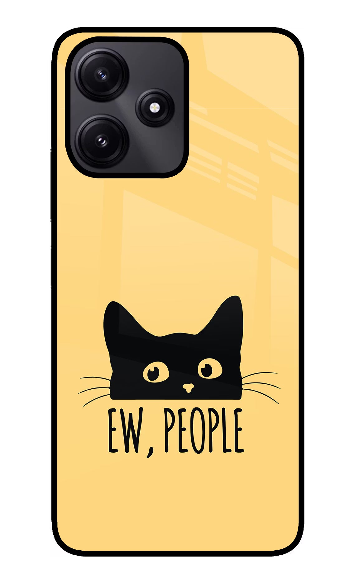 Ew People Catitude Poco M6 Pro 5G Glass Case - Ew People Catitude Poco M6 Pro 5G Glass Case Ew People Catitude Poco M6 Pro 5G Glass Case