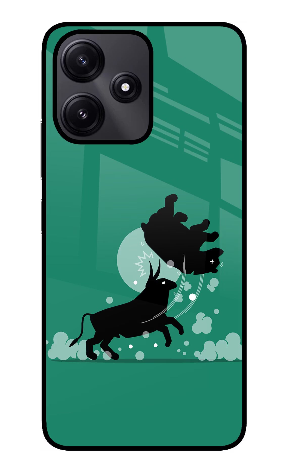 Bull Conqueror Poco M6 Pro 5G Glass Case - Bull Conqueror Poco M6 Pro 5G Glass Case Bull Conqueror Poco M6 Pro 5G Glass Case