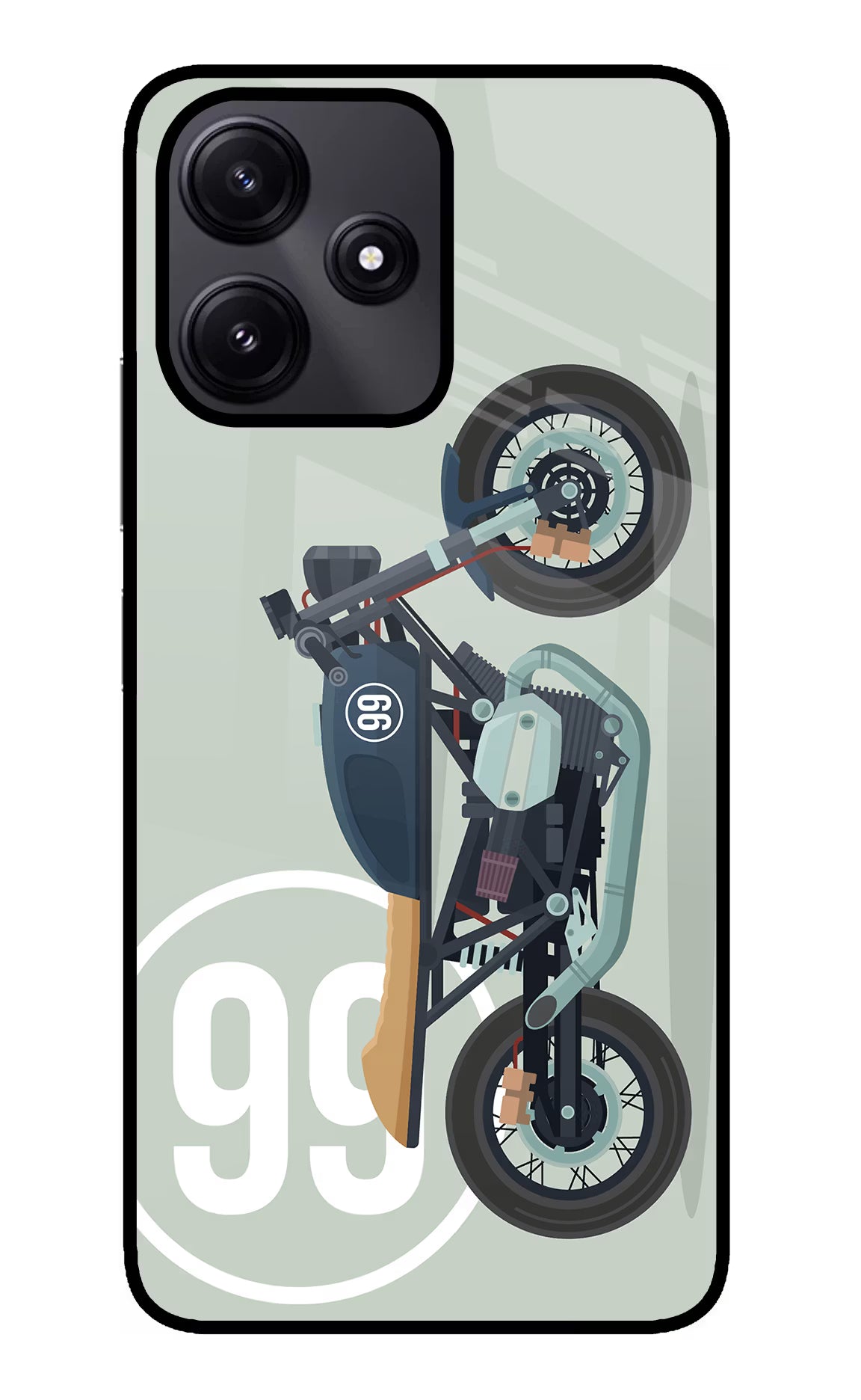 Classic Cafe Racer 99 Poco M6 Pro 5G Back Cover - Classic Cafe Racer 99 Poco M6 Pro 5G Glass Case Back Cover by Casekaro Classic Cafe Racer 99 Poco M6 Pro 5G Glass Case Back Cover by Casekaro