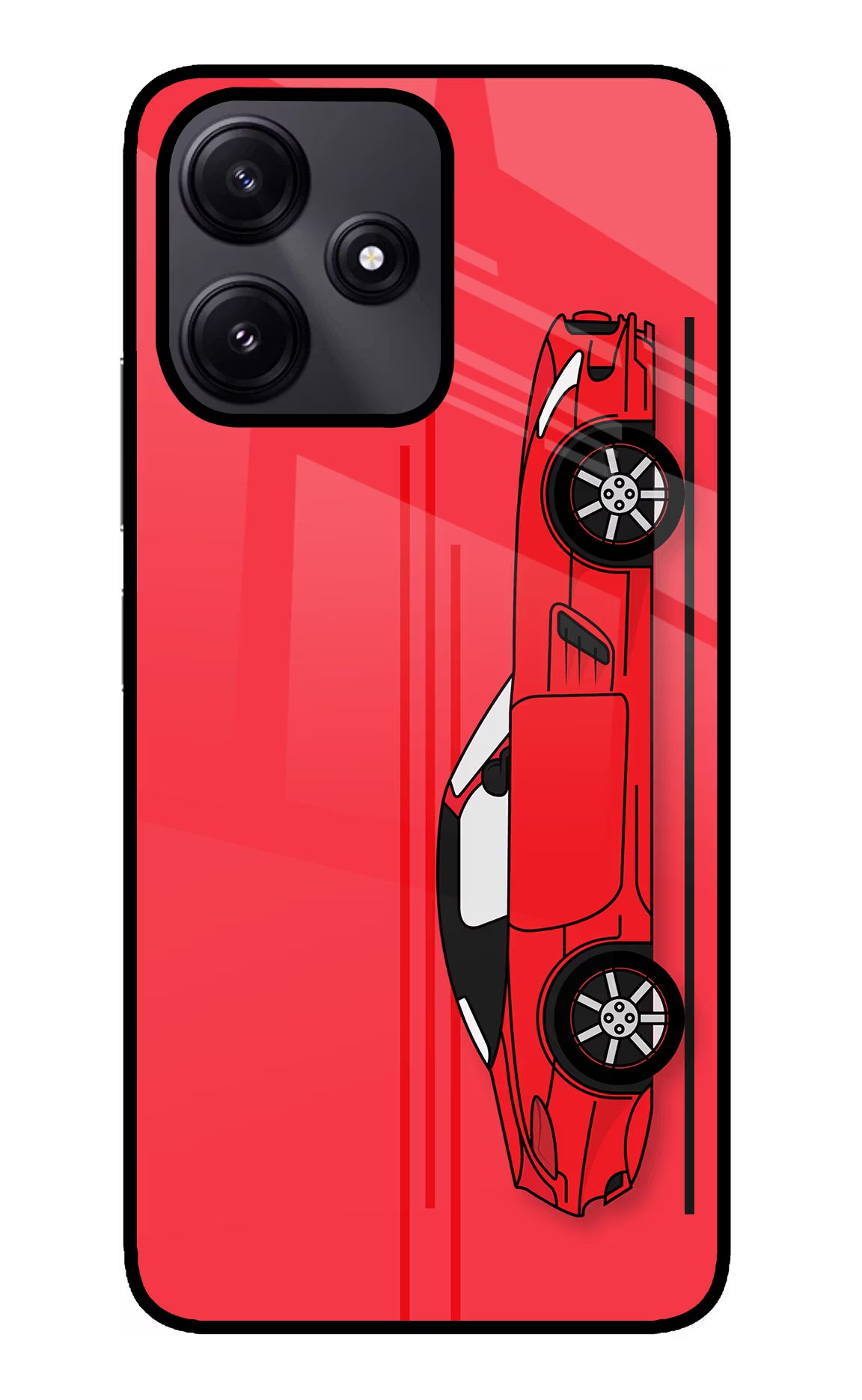 Red Velocity Poco M6 Pro 5G Back Cover - Red Velocity Poco M6 Pro 5G Glass Case Back Cover by Casekaro Red Velocity Poco M6 Pro 5G Glass Case Back Cover by Casekaro