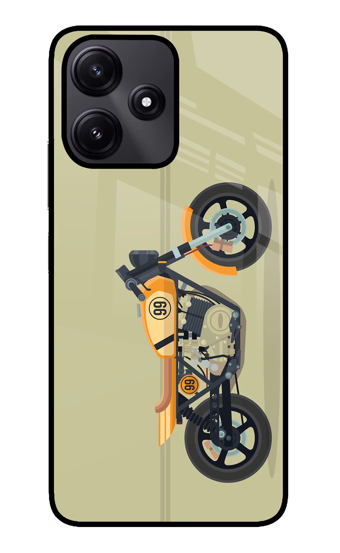 Vertical Speedster Poco M6 Pro 5G Glass Case - Vertical Speedster Poco M6 Pro 5G Glass Case Vertical Speedster Poco M6 Pro 5G Glass Case