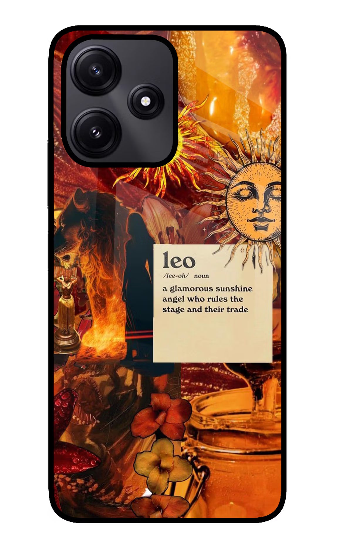 Leo Zodiac Poco M6 Pro 5G Glass Case - Leo Zodiac Poco M6 Pro 5G Glass Case Leo Zodiac Poco M6 Pro 5G Glass Case
