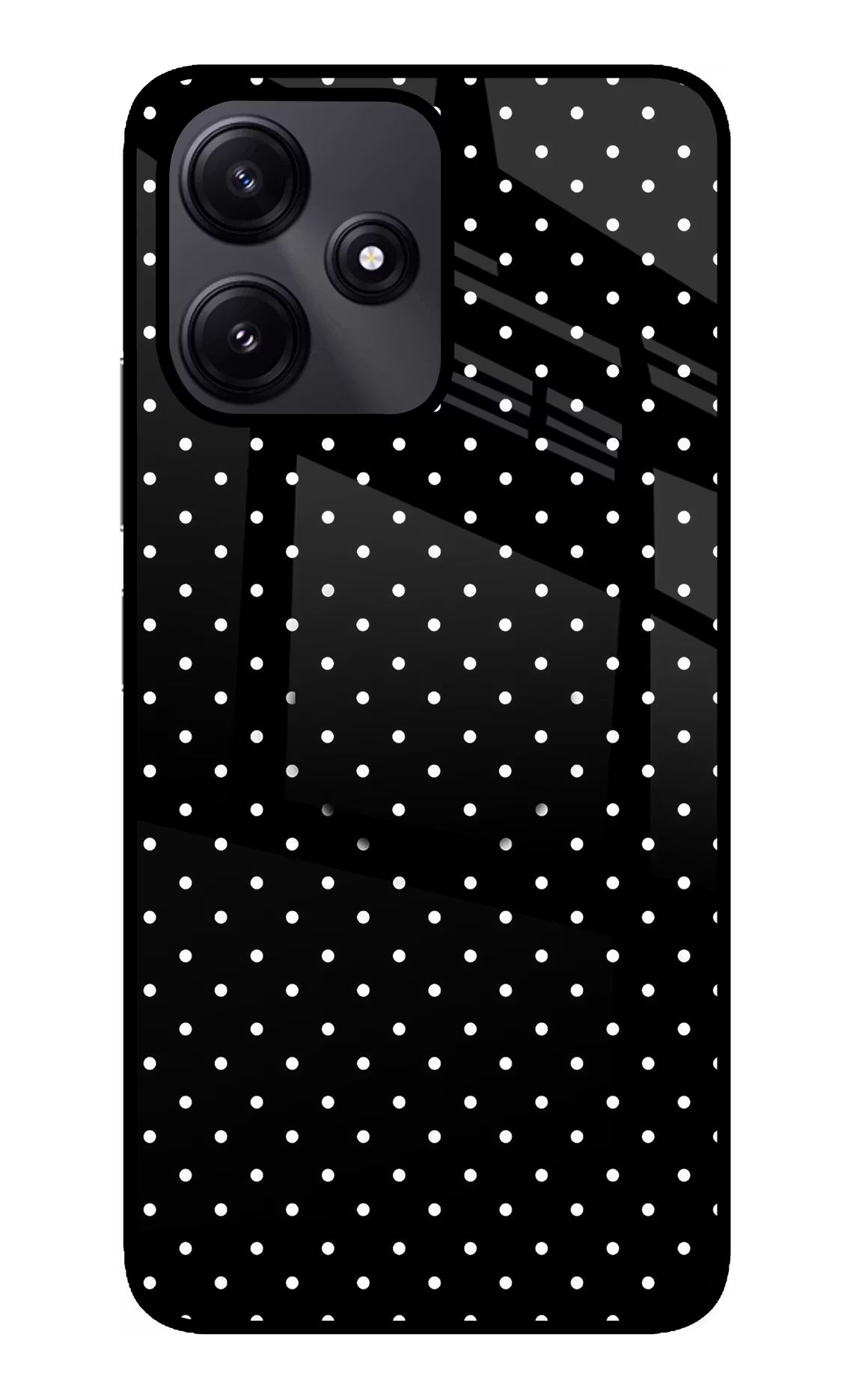 White Dots Poco M6 Pro 5G Glass Case - White Dots Poco M6 Pro 5G Glass Case White Dots Poco M6 Pro 5G Glass Case