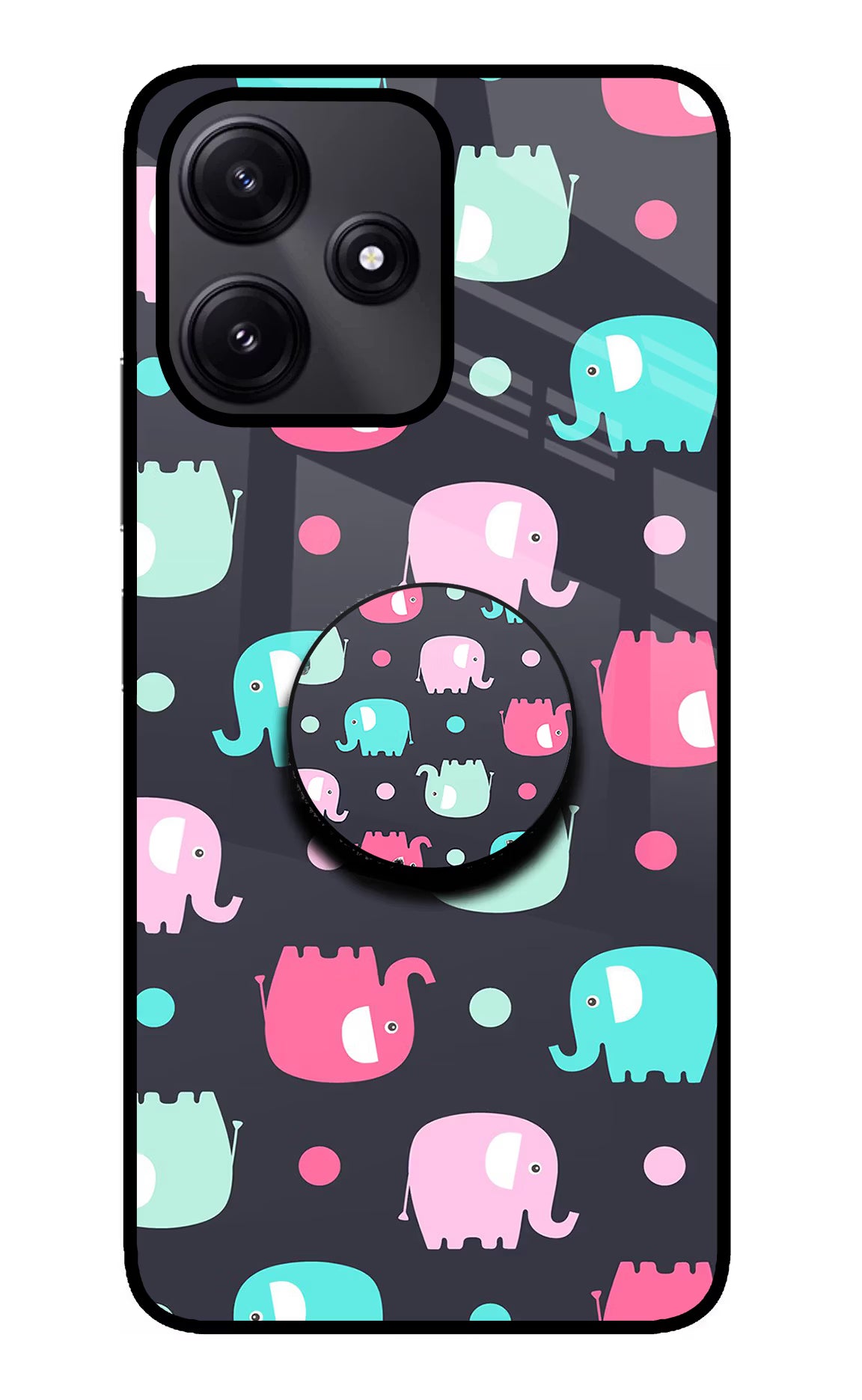 Baby Elephants Poco M6 Pro 5G Pop Case - Baby Elephants Poco M6 Pro 5G Pop Case by Casekaro Baby Elephants Poco M6 Pro 5G Pop Case by Casekaro