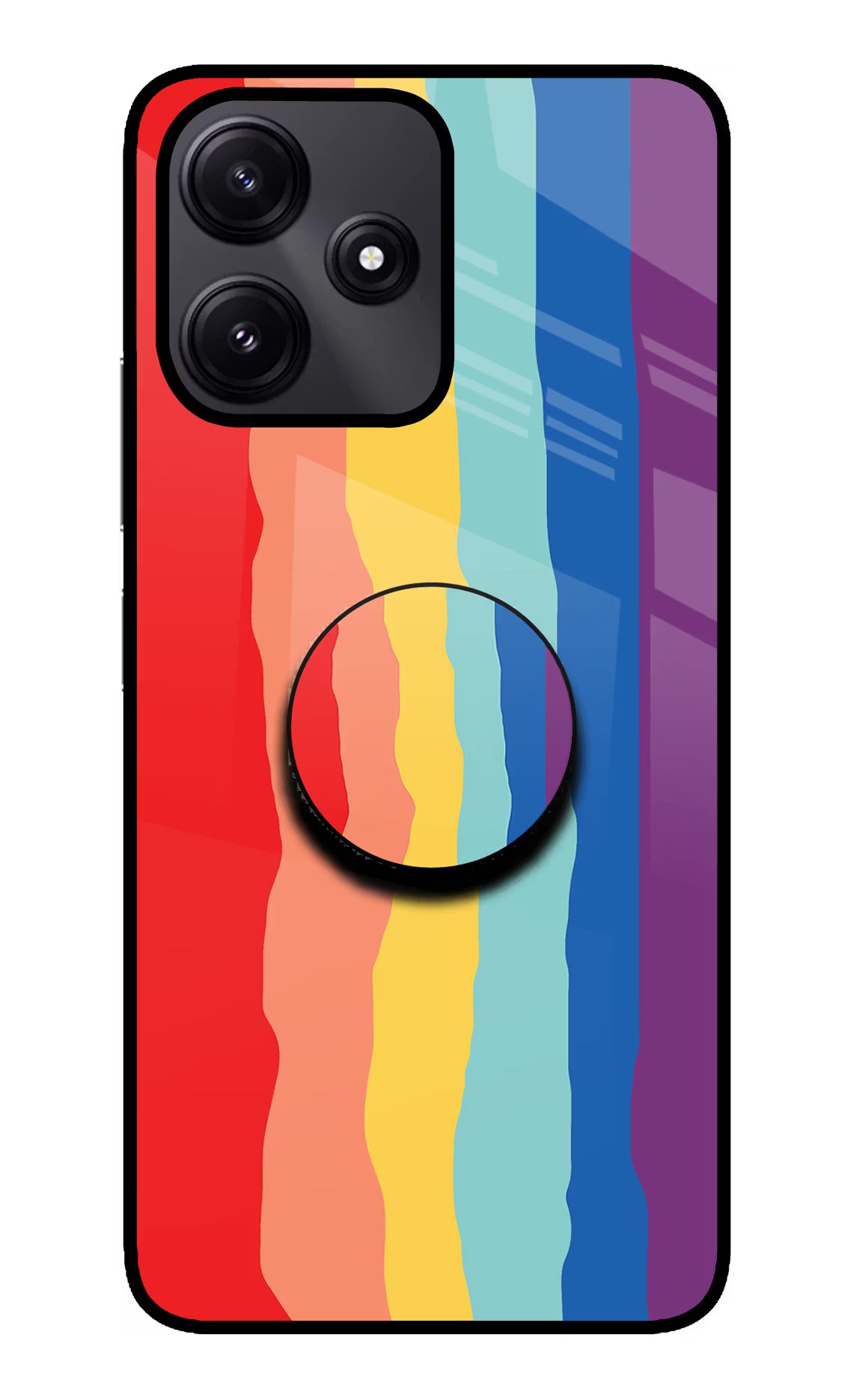 Rainbow Poco M6 Pro 5G Glass Case - Rainbow Poco M6 Pro 5G Glass Case Rainbow Poco M6 Pro 5G Glass Case