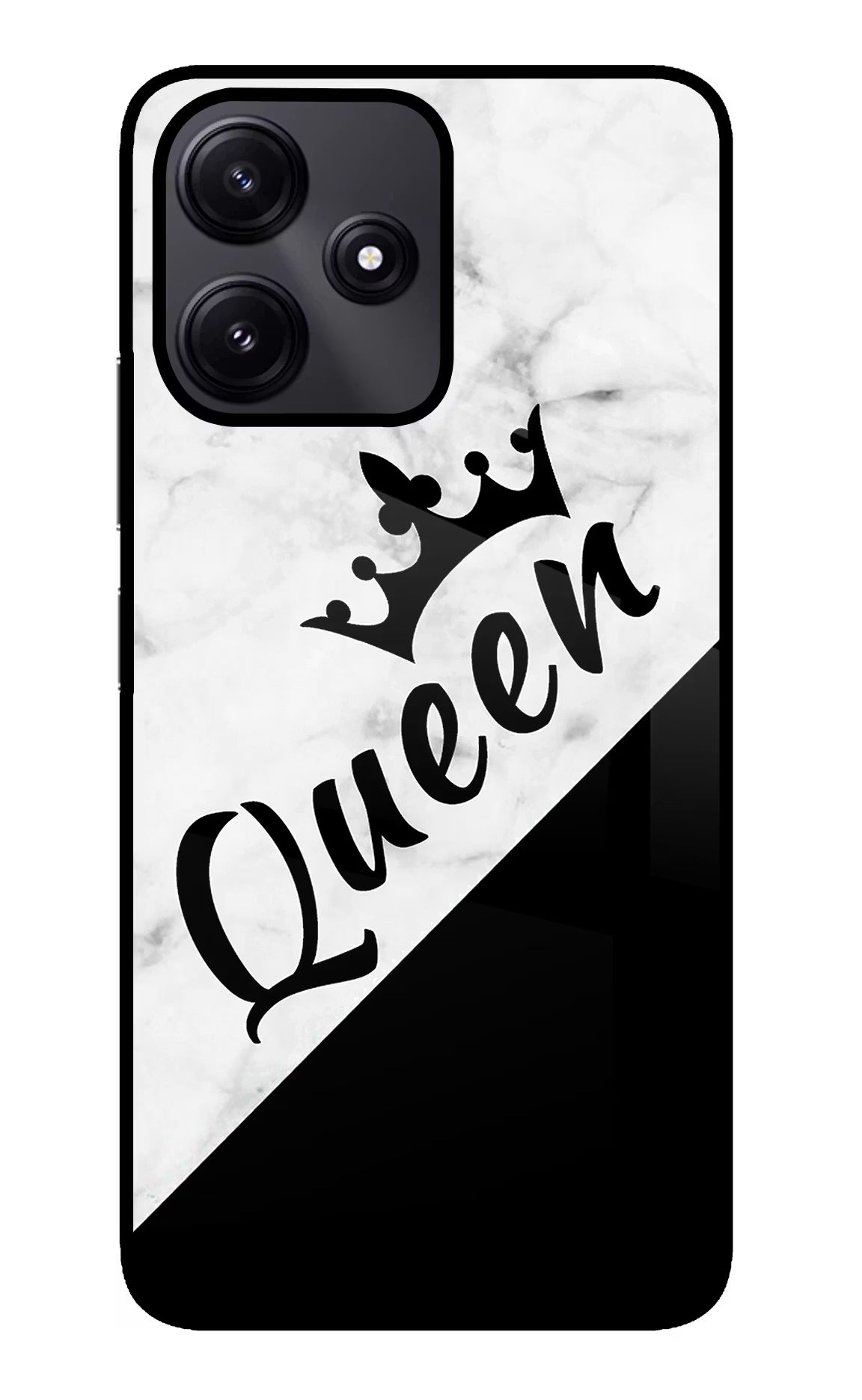 Queen Redmi 12 5G Glass Case - Queen Redmi 12 5G Glass Case Queen Redmi 12 5G Glass Case