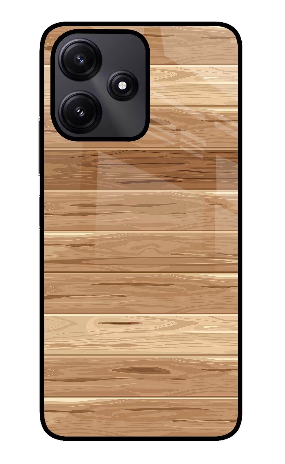 Wooden Vector Redmi 12 5G Glass Case - Wooden Vector Redmi 12 5G Glass Case Wooden Vector Redmi 12 5G Glass Case