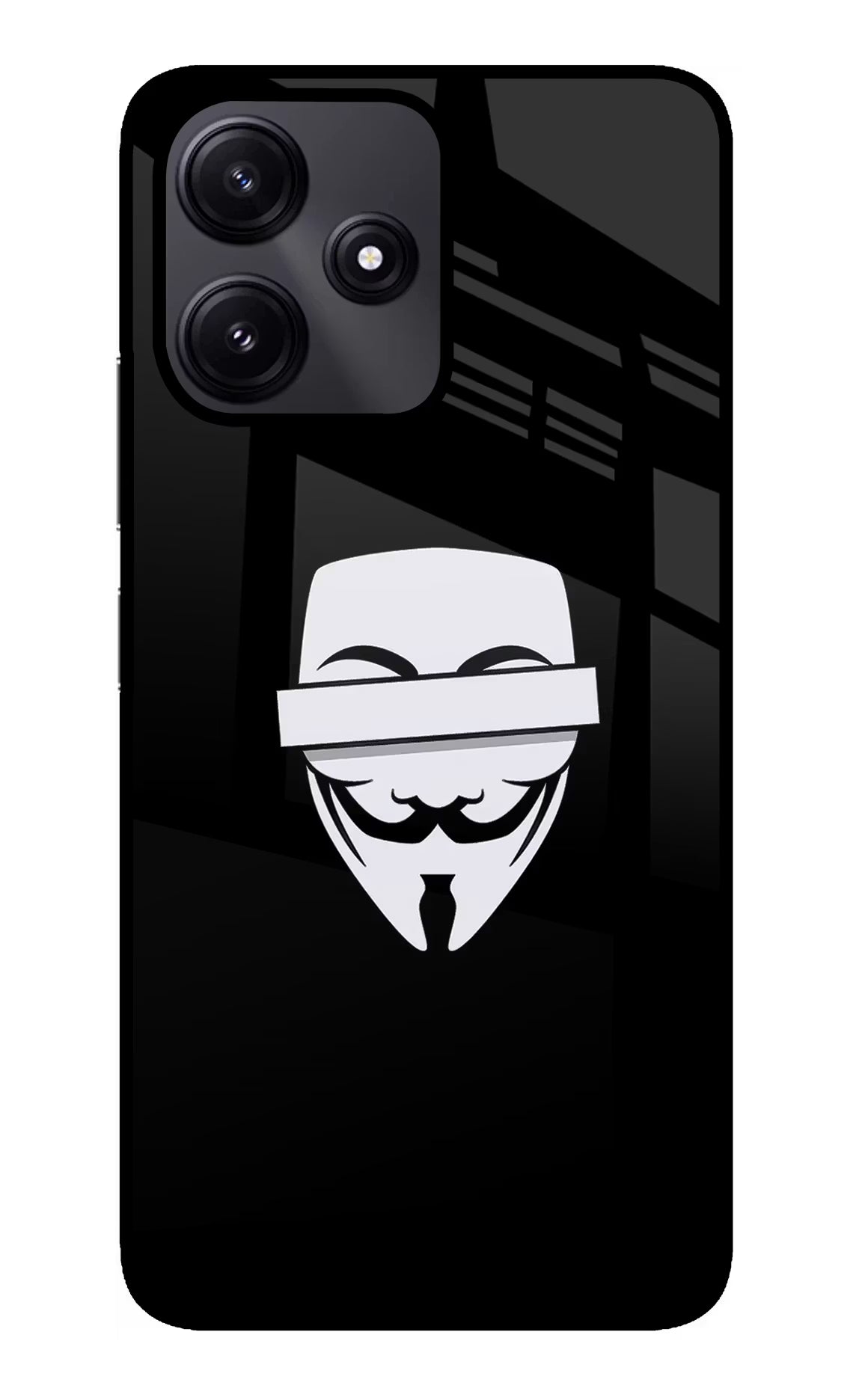 Anonymous Face Redmi 12 5G Glass Case - Anonymous Face Redmi 12 5G Glass Case Anonymous Face Redmi 12 5G Glass Case