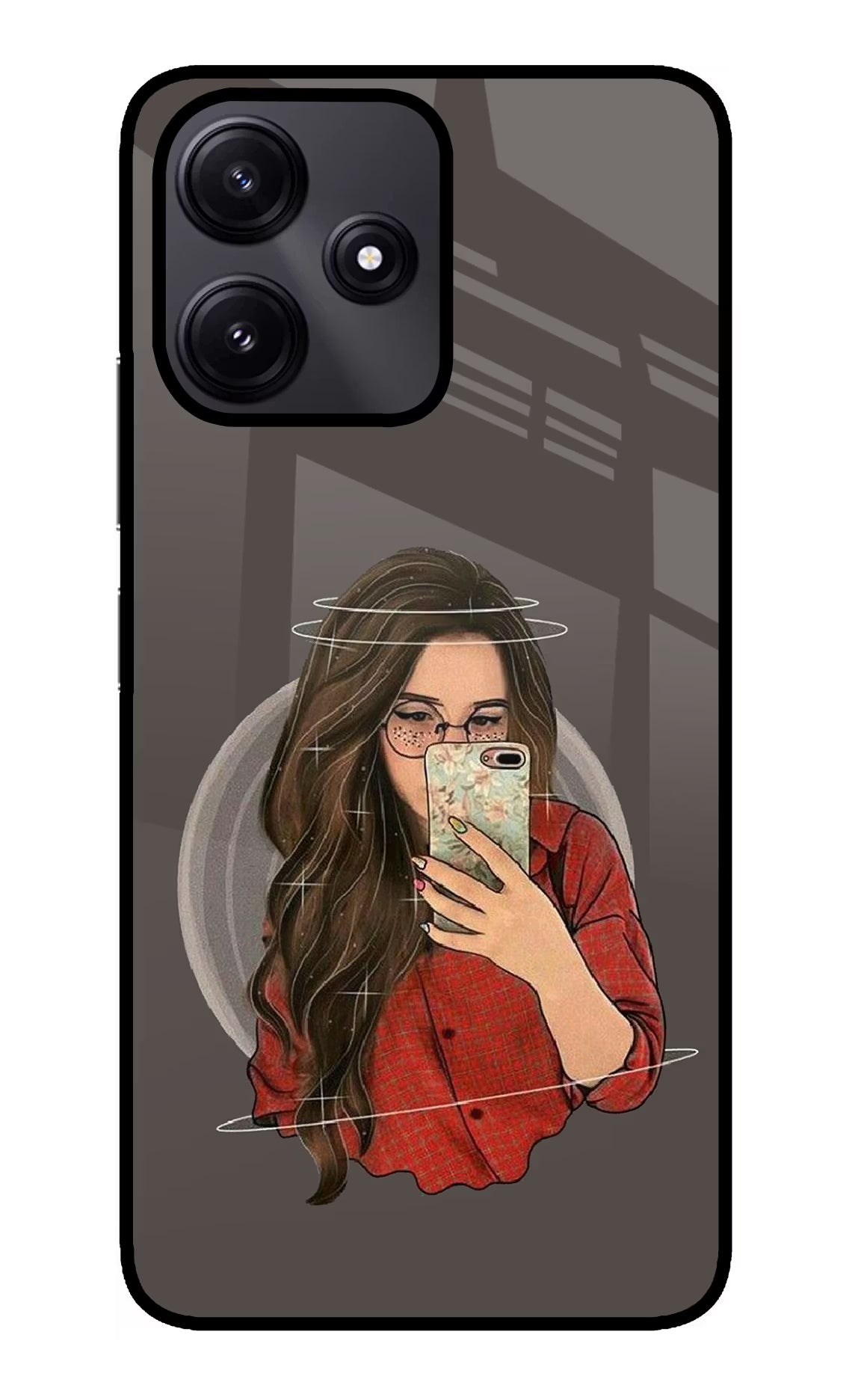 Selfie Queen Redmi 12 5G Glass Case - Selfie Queen Redmi 12 5G Glass Case Selfie Queen Redmi 12 5G Glass Case