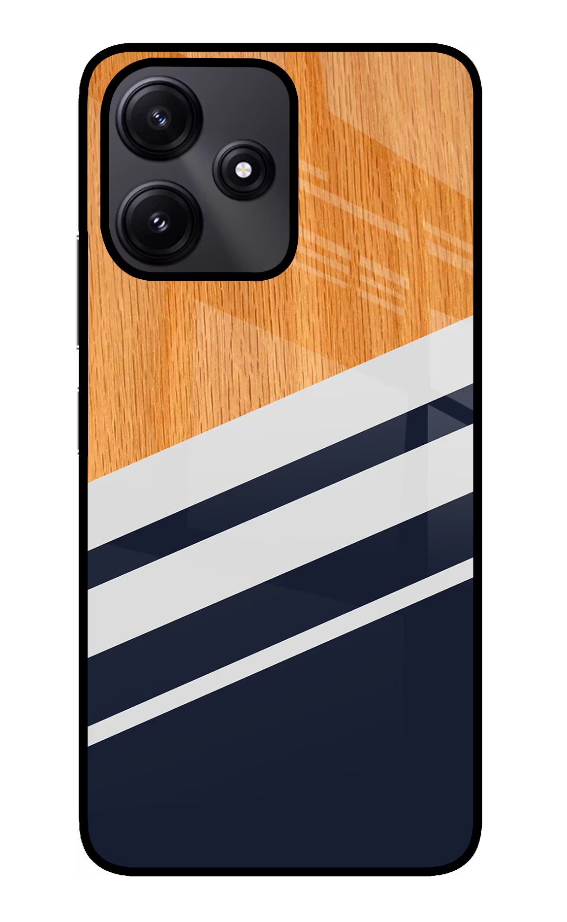 Blue and white wooden Redmi 12 5G Glass Case - Blue and white wooden Redmi 12 5G Glass Case Blue and white wooden Redmi 12 5G Glass Case