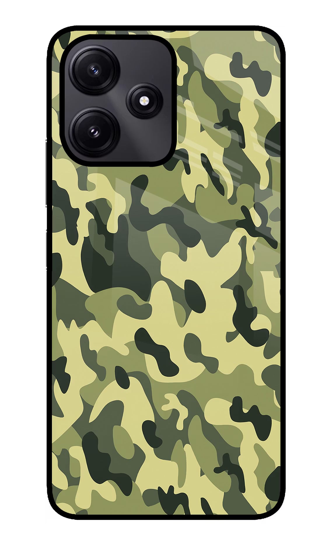 Camouflage Redmi 12 5G Glass Case - Camouflage Redmi 12 5G Glass Case Camouflage Redmi 12 5G Glass Case