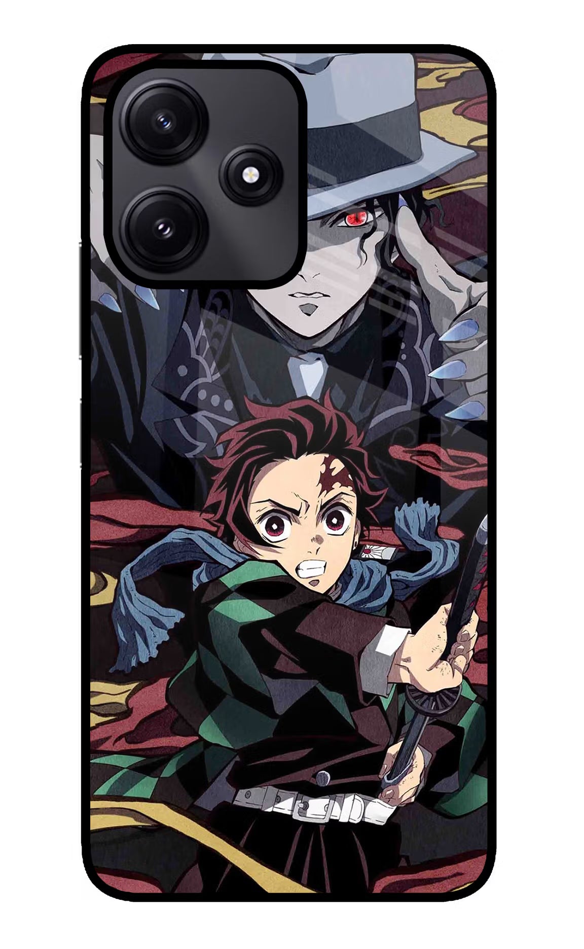 Demon Slayer Redmi 12 5G Glass Case - Demon Slayer Redmi 12 5G Glass Case Demon Slayer Redmi 12 5G Glass Case