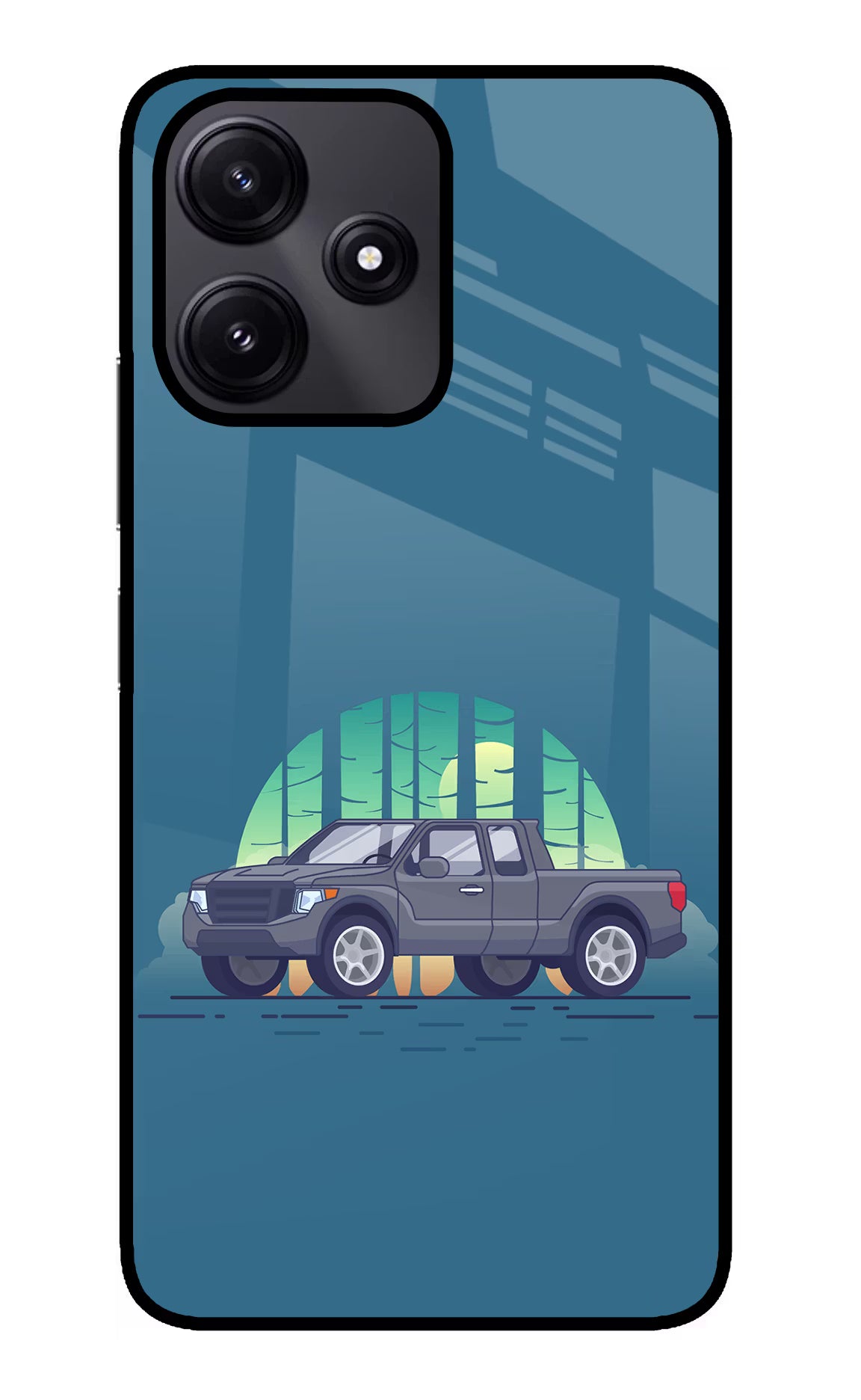 Retro Garage Vibe Redmi 12 5G Glass Case - Retro Garage Vibe Redmi 12 5G Glass Case Retro Garage Vibe Redmi 12 5G Glass Case