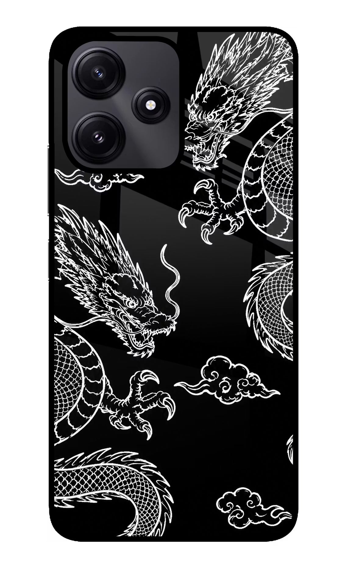 Twin Dragons Redmi 12 5G Glass Case - Twin Dragons Redmi 12 5G Glass Case Twin Dragons Redmi 12 5G Glass Case