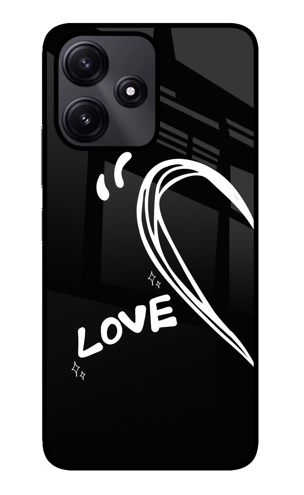 Love Line Redmi 12 5G Glass Case - Love Line Redmi 12 5G Glass Case Love Line Redmi 12 5G Glass Case