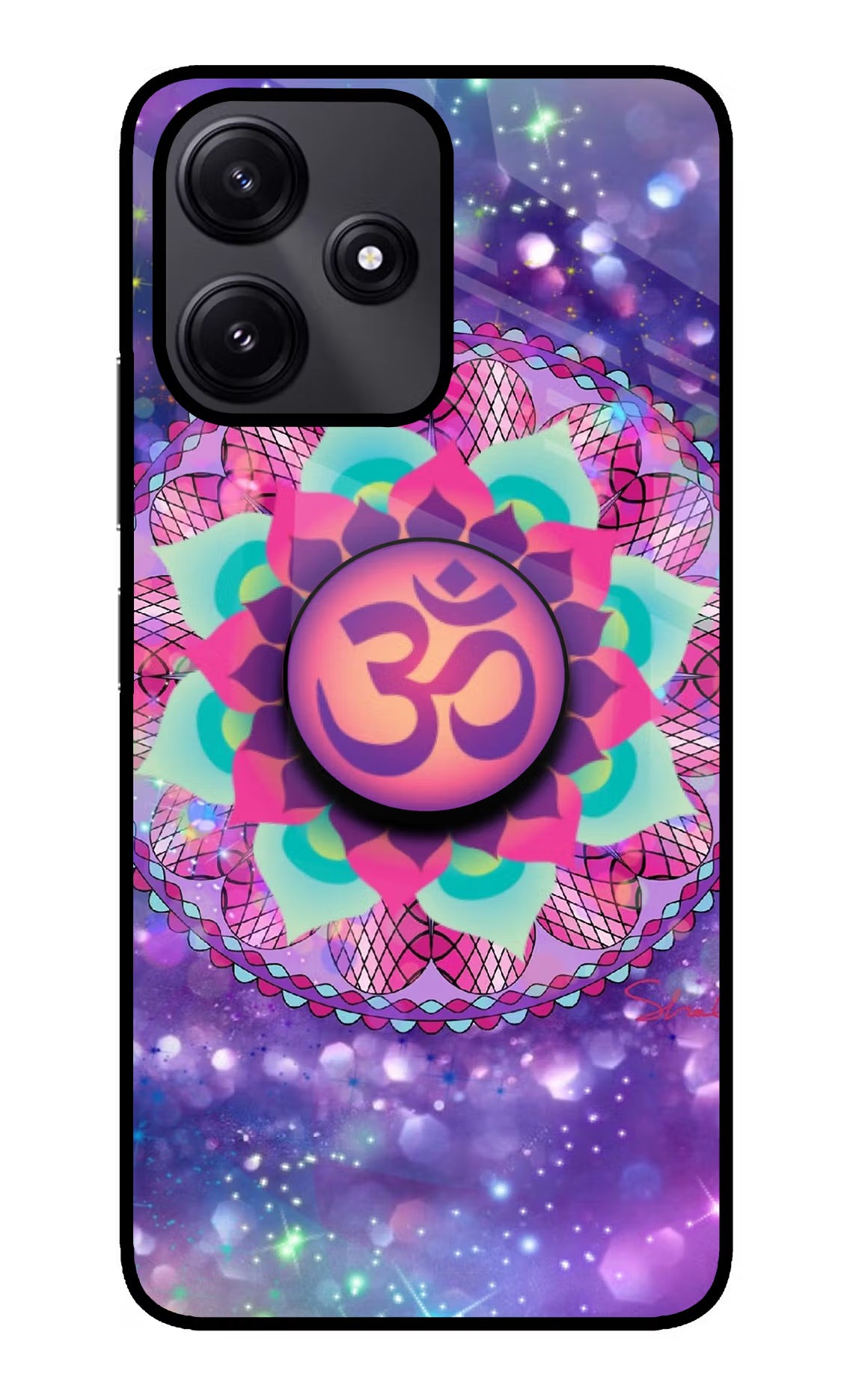 Om Purple Redmi 12 5G Glass Case - Om Purple Redmi 12 5G Glass Case Om Purple Redmi 12 5G Glass Case