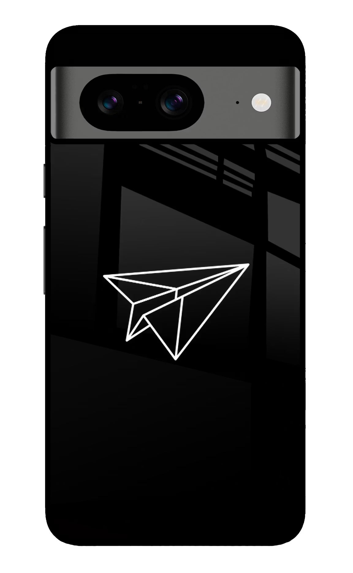 Paper Plane White Google Pixel 8 Glass Case - Paper Plane White Google Pixel 8 Glass Case Paper Plane White Google Pixel 8 Glass Case