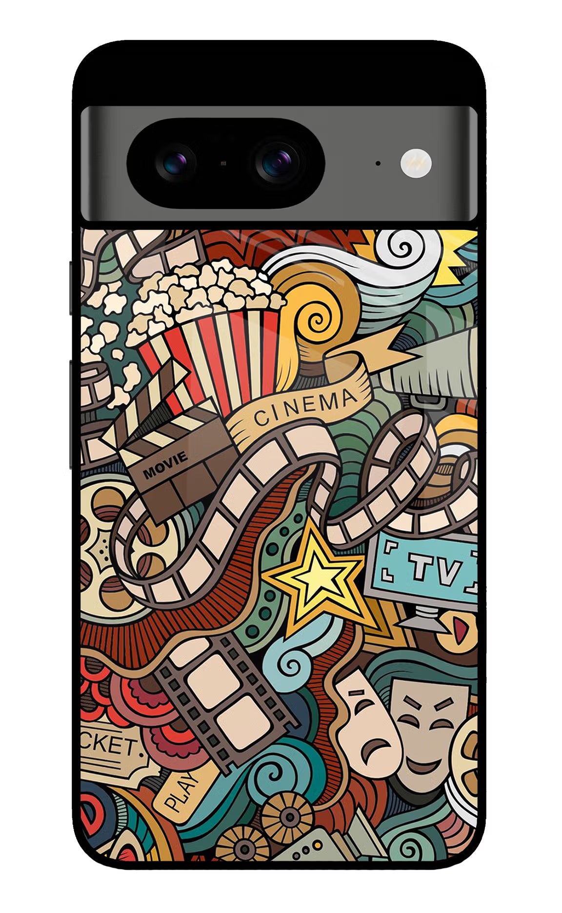 Cinema Abstract Google Pixel 8 Glass Case - Cinema Abstract Google Pixel 8 Glass Case Cinema Abstract Google Pixel 8 Glass Case