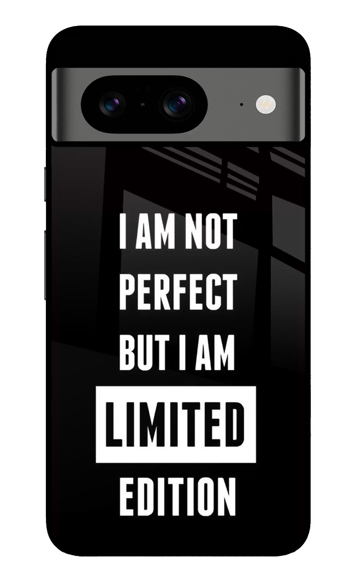I Am Not Perfect But I Am Limited Edition Google Pixel 8 Back Cover - I Am Not Perfect But I Am Limited Edition Google Pixel 8 Glass Case Back Cover by Casekaro I Am Not Perfect But I Am Limited Edition Google Pixel 8 Glass Case Back Cover by Casekaro