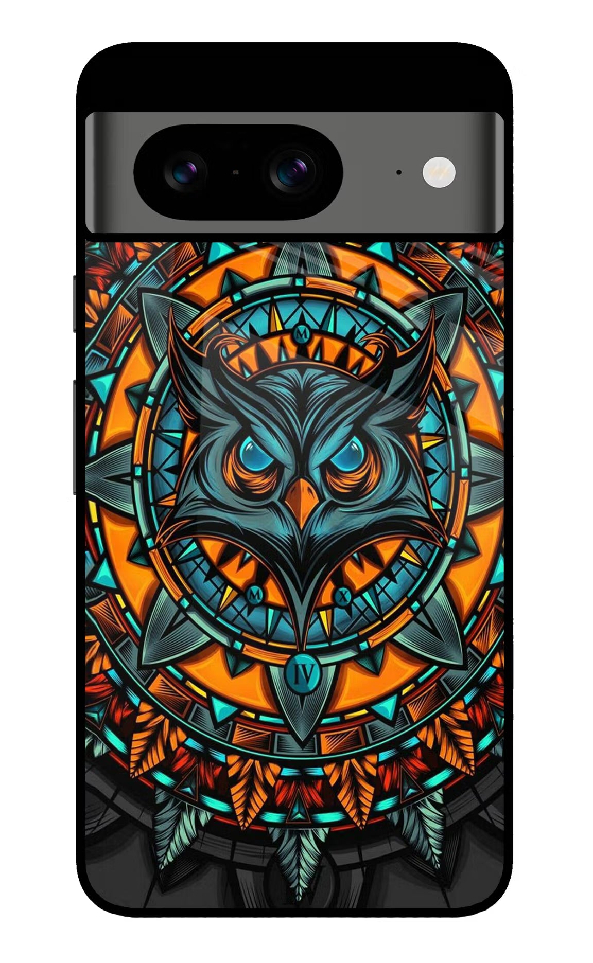 Angry Owl Art Google Pixel 8 Back Cover - Angry Owl Art Google Pixel 8 Glass Case Back Cover by Casekaro Angry Owl Art Google Pixel 8 Glass Case Back Cover by Casekaro