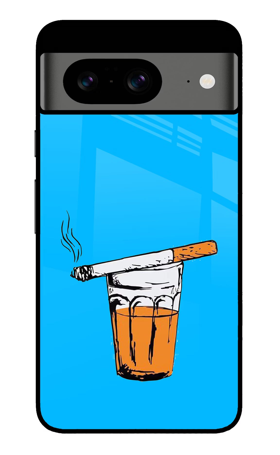 Chai Sutta Google Pixel 8 Back Cover - Chai Sutta Google Pixel 8 Glass Case Back Cover by Casekaro Chai Sutta Google Pixel 8 Glass Case Back Cover by Casekaro