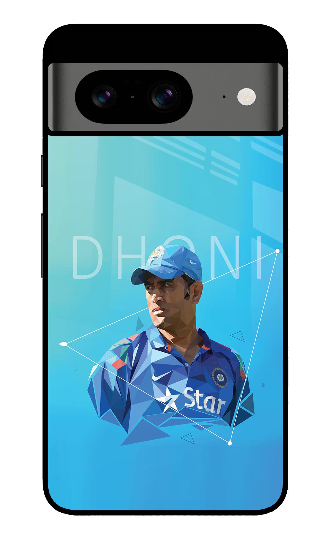 Dhoni Artwork Google Pixel 8 Glass Case - Dhoni Artwork Google Pixel 8 Glass Case Dhoni Artwork Google Pixel 8 Glass Case