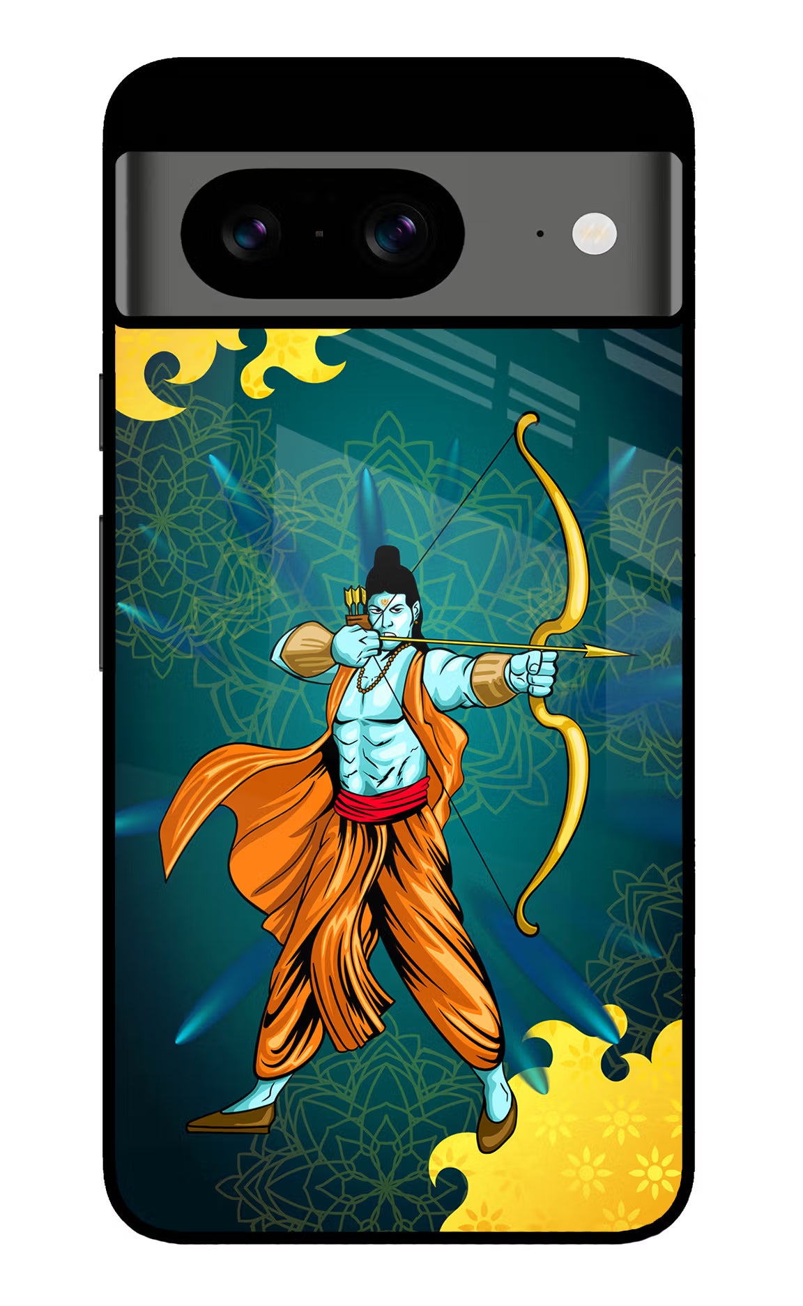 Lord Ram - 6 Google Pixel 8 Back Cover - Lord Ram - 6 Google Pixel 8 Glass Case Back Cover by Casekaro Lord Ram - 6 Google Pixel 8 Glass Case Back Cover by Casekaro