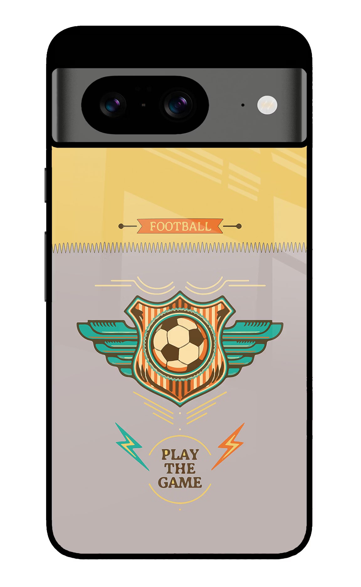 Football Google Pixel 8 Back Cover - Football Google Pixel 8 Glass Case Back Cover by Casekaro Football Google Pixel 8 Glass Case Back Cover by Casekaro