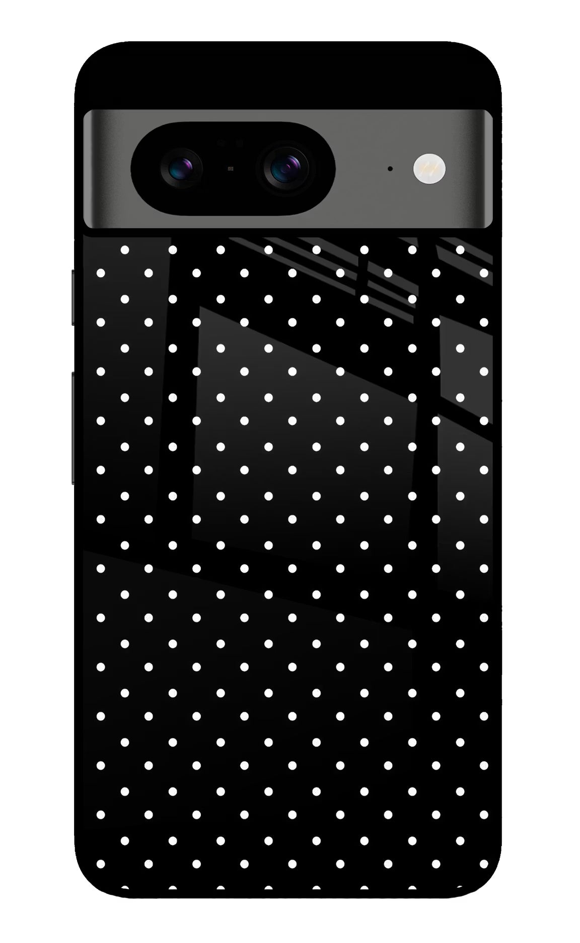 White Dots Google Pixel 8 Back Cover - White Dots Google Pixel 8 Glass Case Back Cover by Casekaro White Dots Google Pixel 8 Glass Case Back Cover by Casekaro