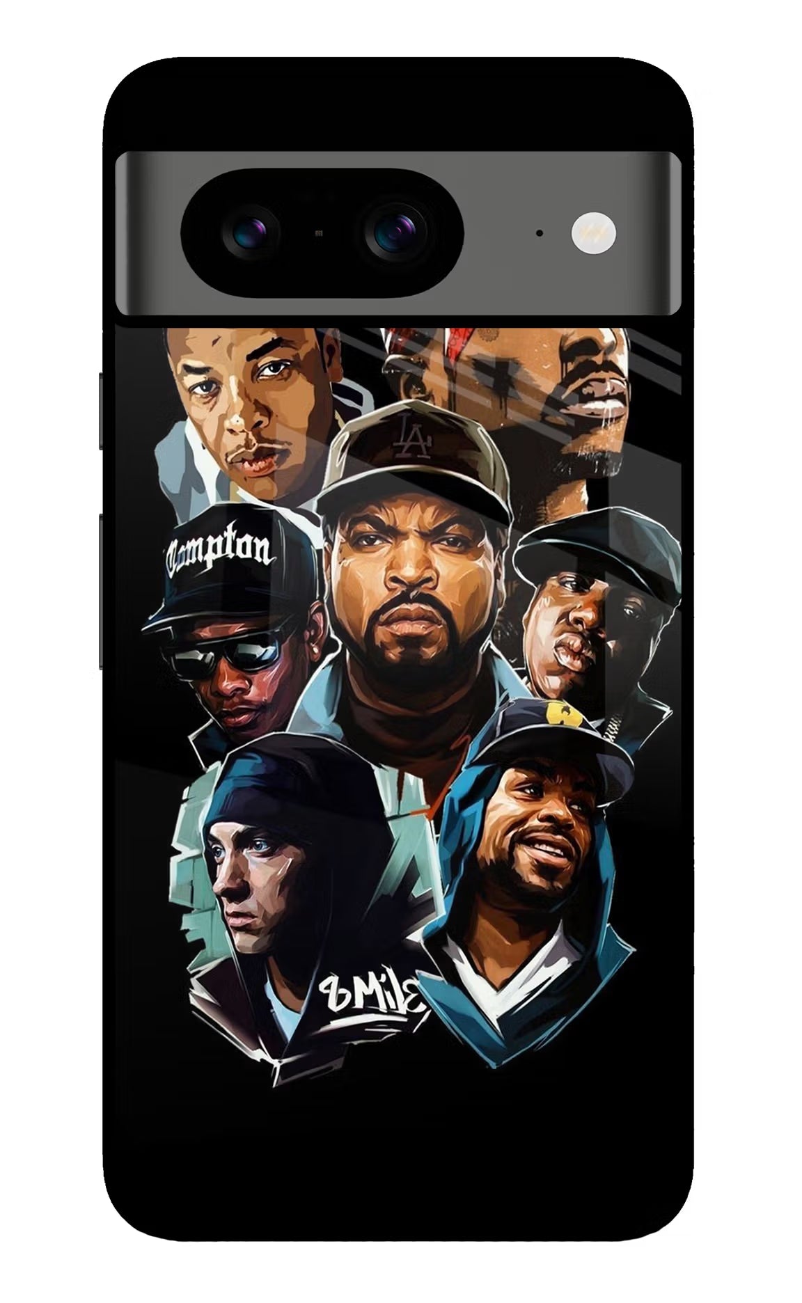 Rappers Google Pixel 8 Back Cover - Rappers Google Pixel 8 Glass Case Back Cover by Casekaro Rappers Google Pixel 8 Glass Case Back Cover by Casekaro