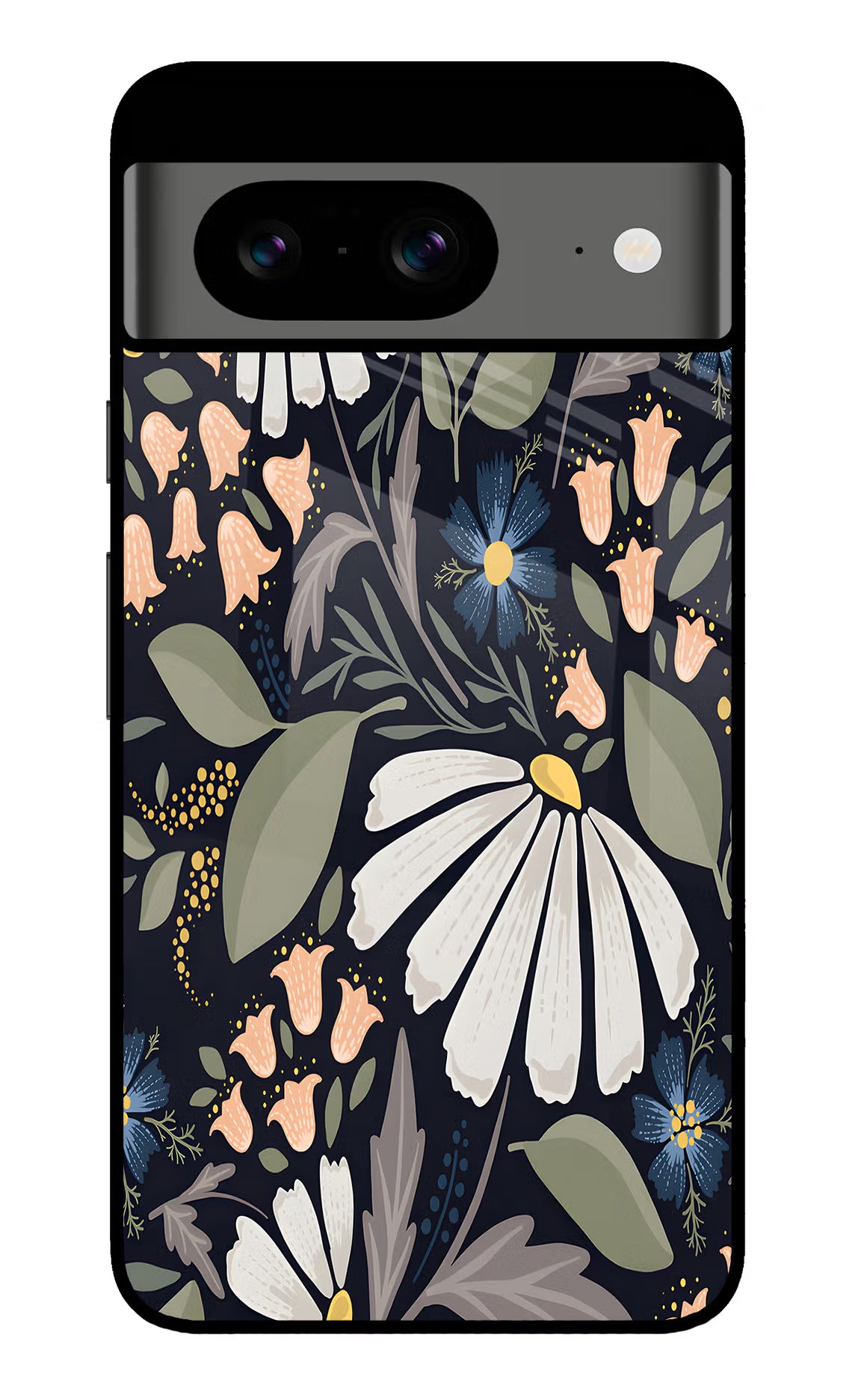 Flowers Art Google Pixel 8 Back Cover - Flowers Art Google Pixel 8 Glass Case Back Cover by Casekaro Flowers Art Google Pixel 8 Glass Case Back Cover by Casekaro