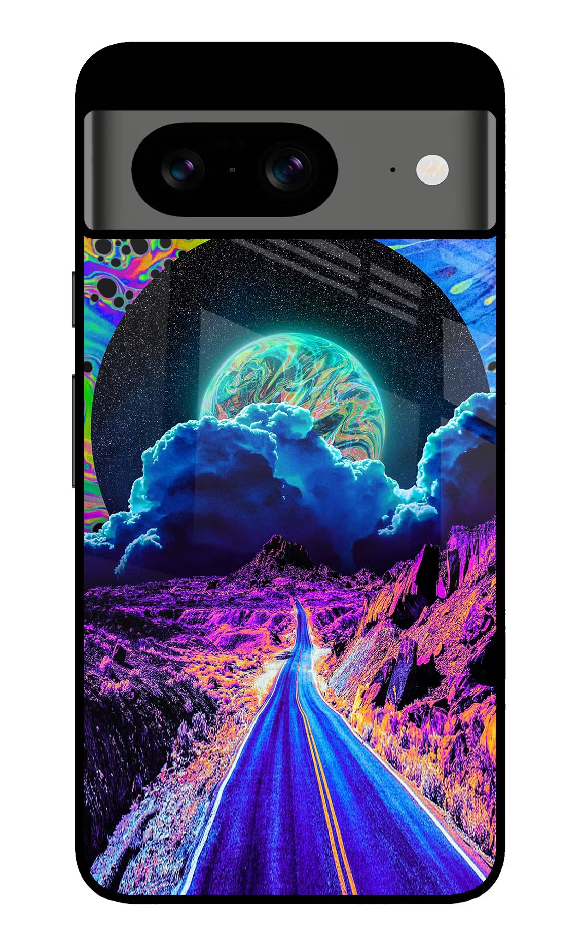 Psychedelic Painting Google Pixel 8 Back Cover - Psychedelic Painting Google Pixel 8 Glass Case Back Cover by Casekaro Psychedelic Painting Google Pixel 8 Glass Case Back Cover by Casekaro
