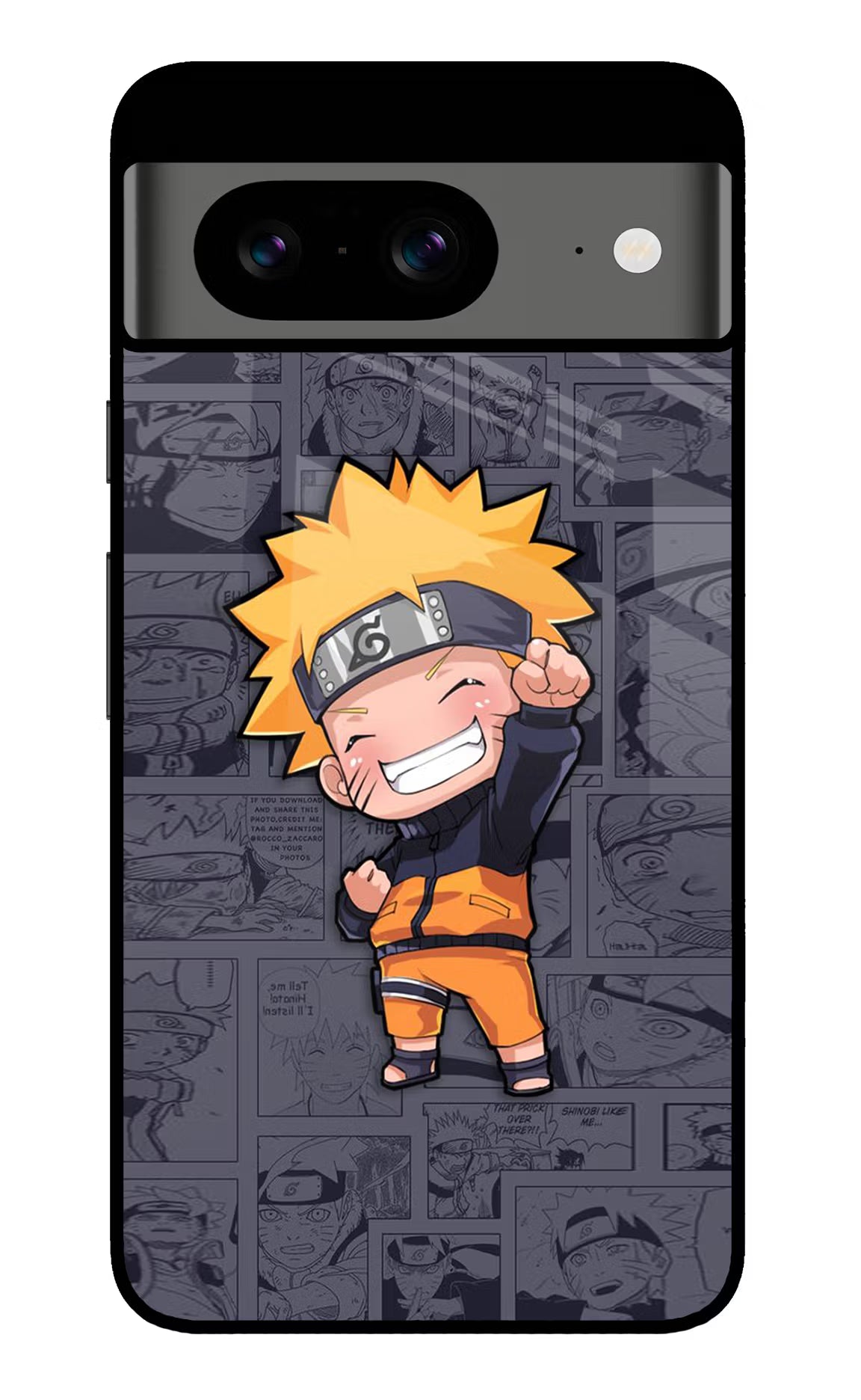 Chota Naruto Google Pixel 8 Back Cover - Chota Naruto Google Pixel 8 Glass Case Back Cover by Casekaro Chota Naruto Google Pixel 8 Glass Case Back Cover by Casekaro
