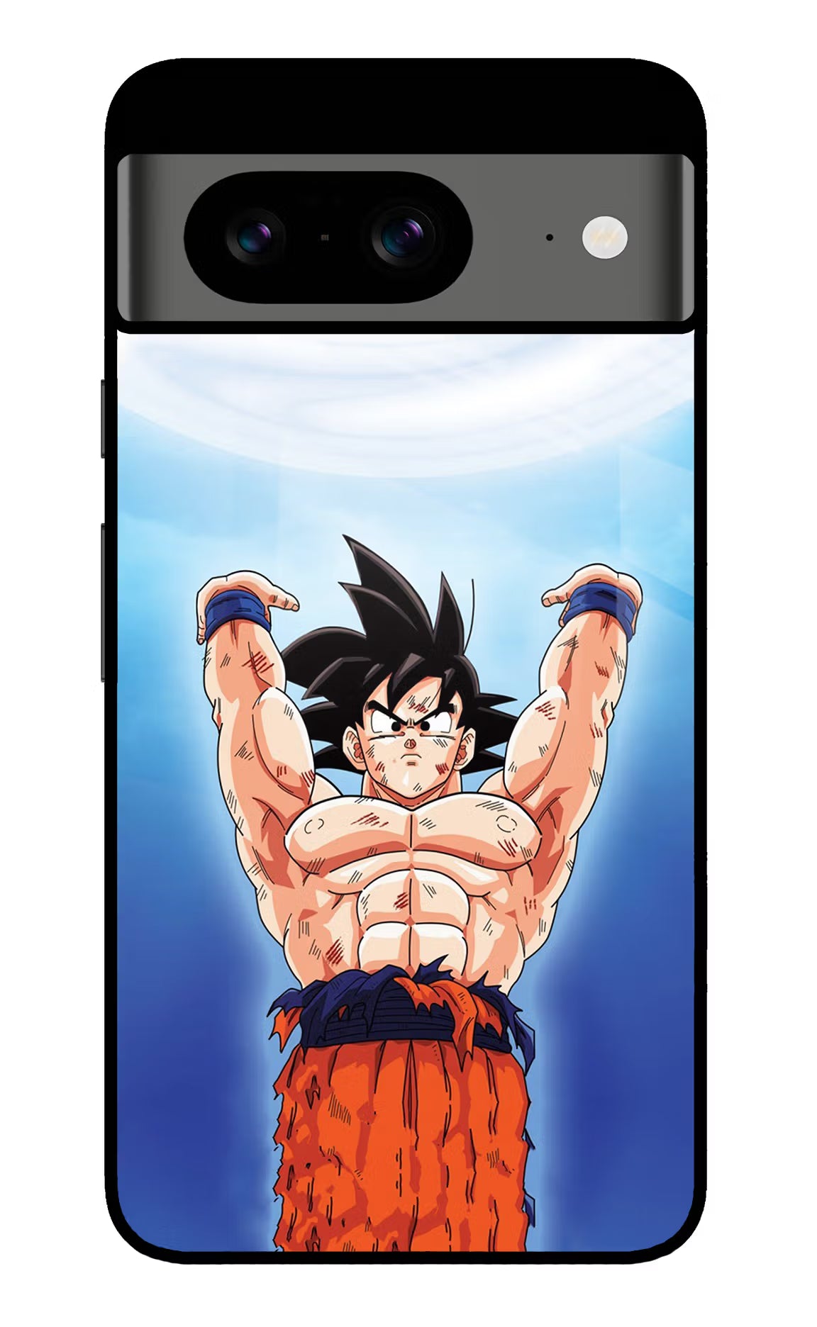 Goku Power Google Pixel 8 Back Cover - Goku Power Google Pixel 8 Glass Case Back Cover by Casekaro Goku Power Google Pixel 8 Glass Case Back Cover by Casekaro