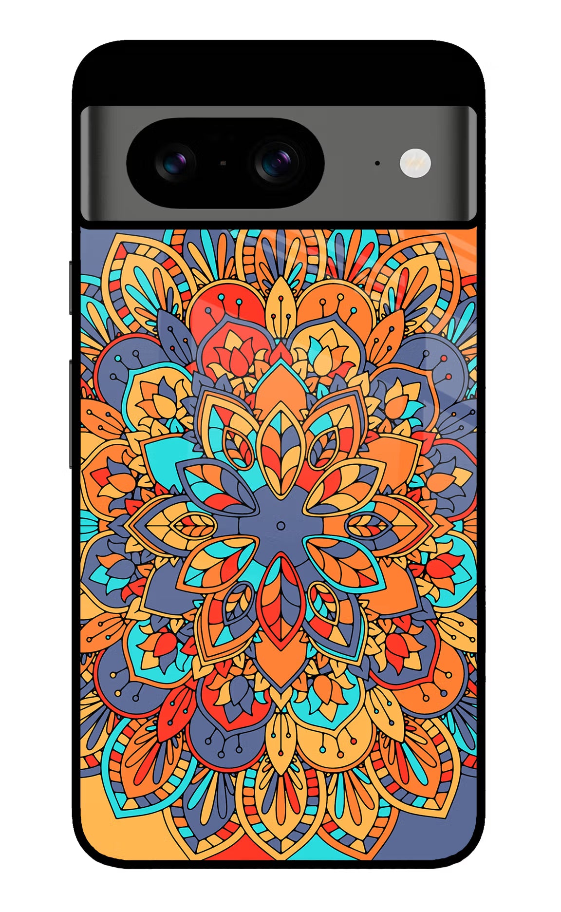 Color Mandala Google Pixel 8 Glass Case - Color Mandala Google Pixel 8 Glass Case Color Mandala Google Pixel 8 Glass Case